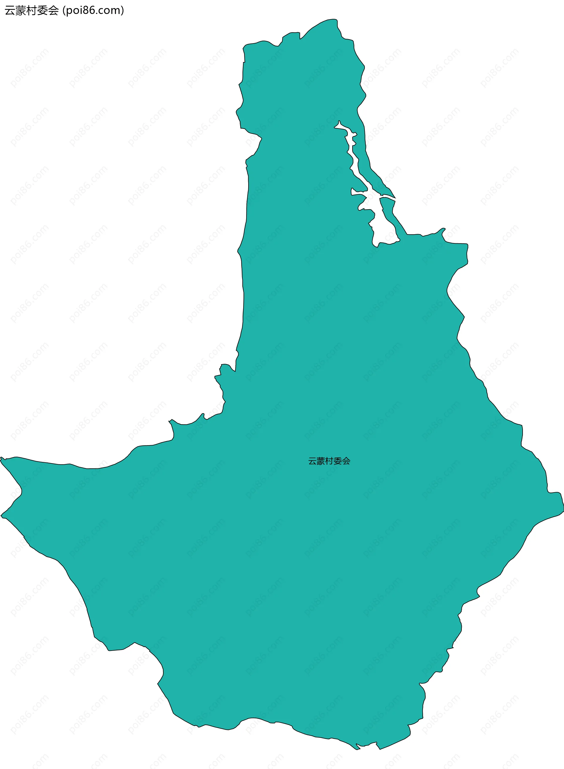 云蒙村委会边界地图
