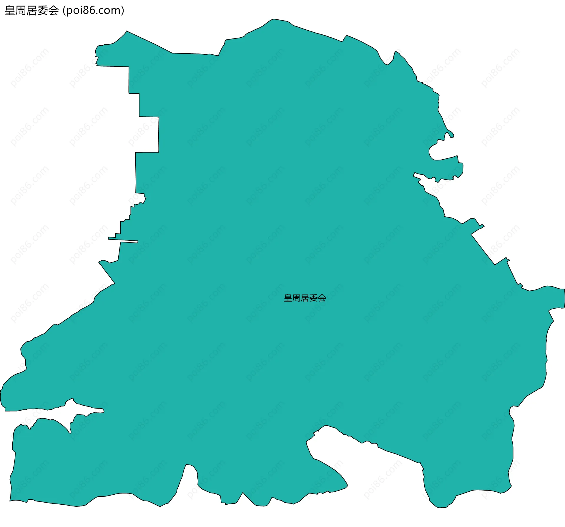 皇周居委会边界地图
