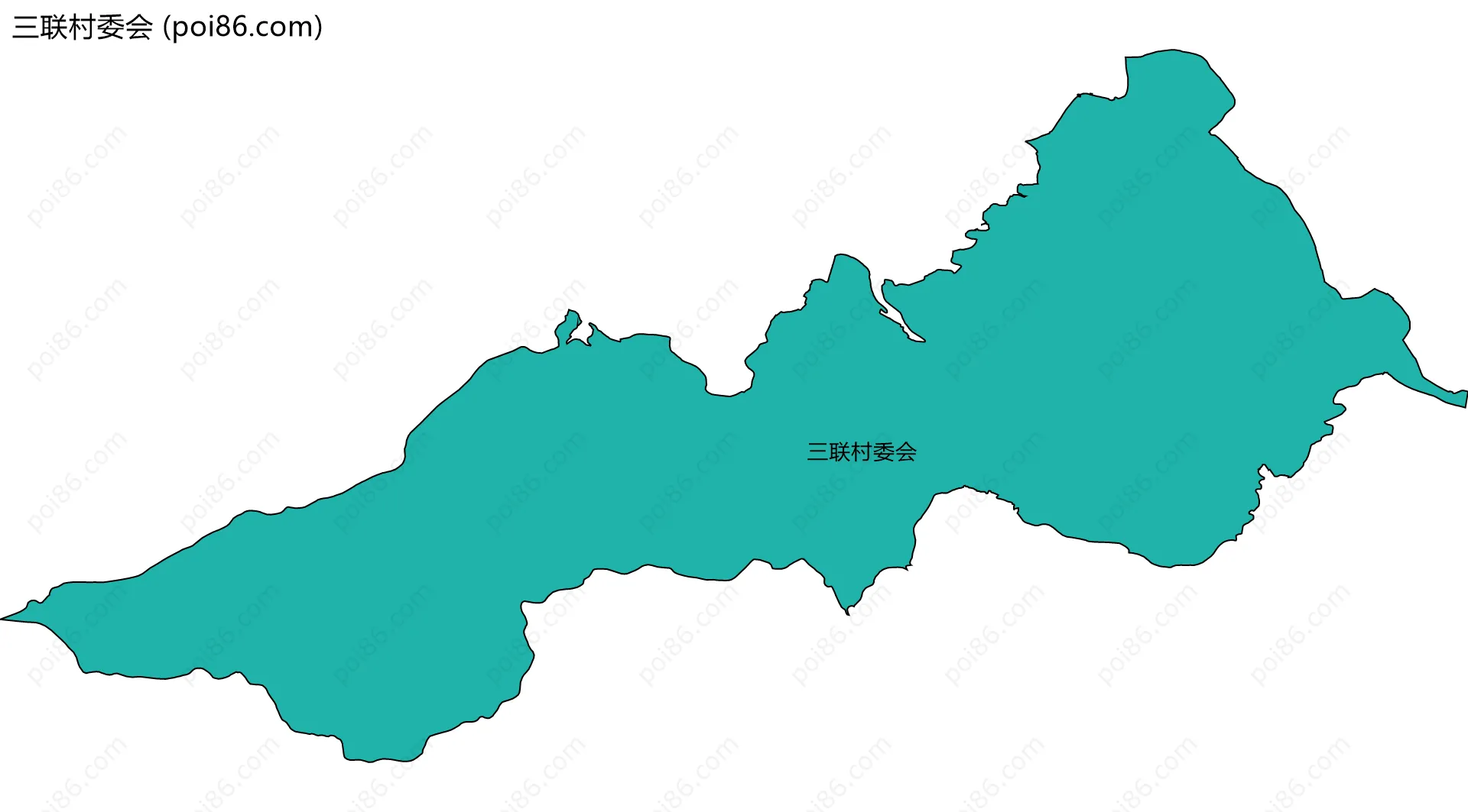 三联村委会边界地图