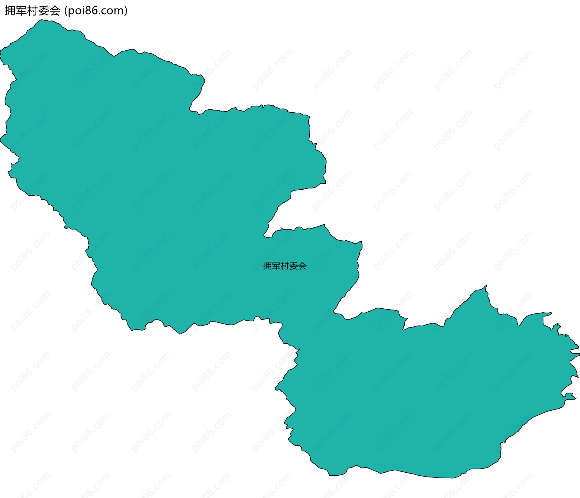 拥军村委会边界地图