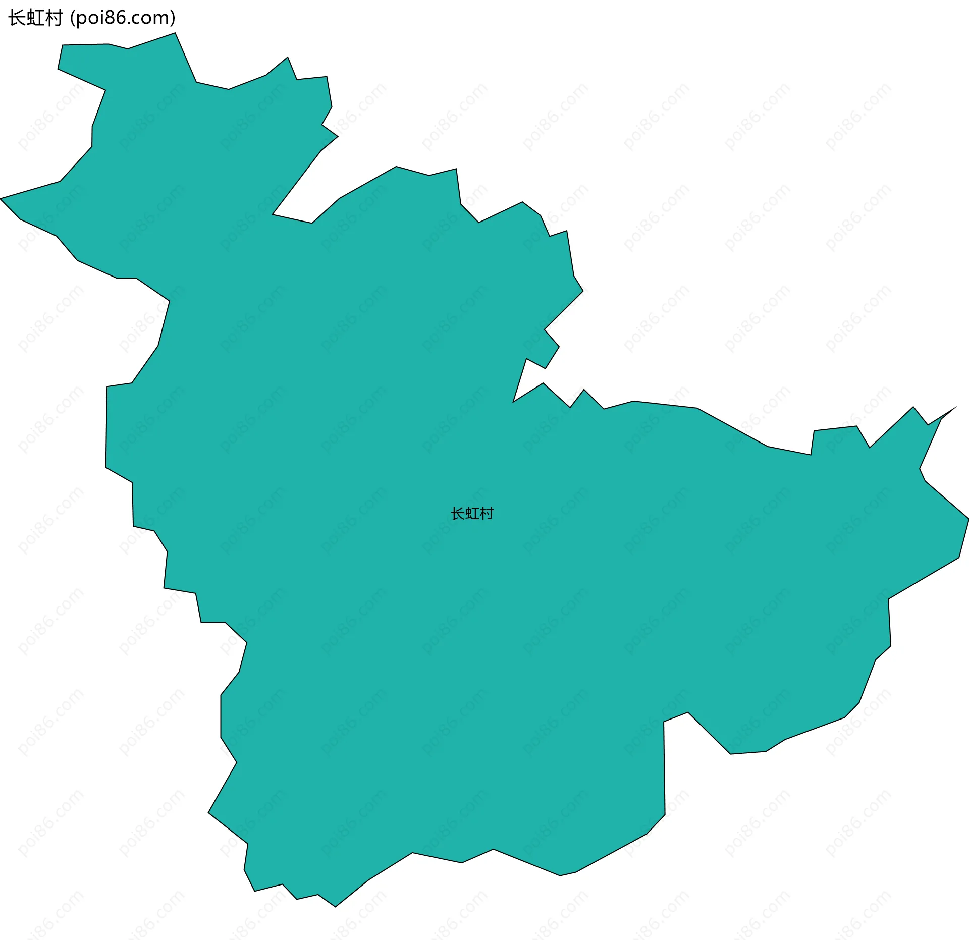 长虹村边界地图