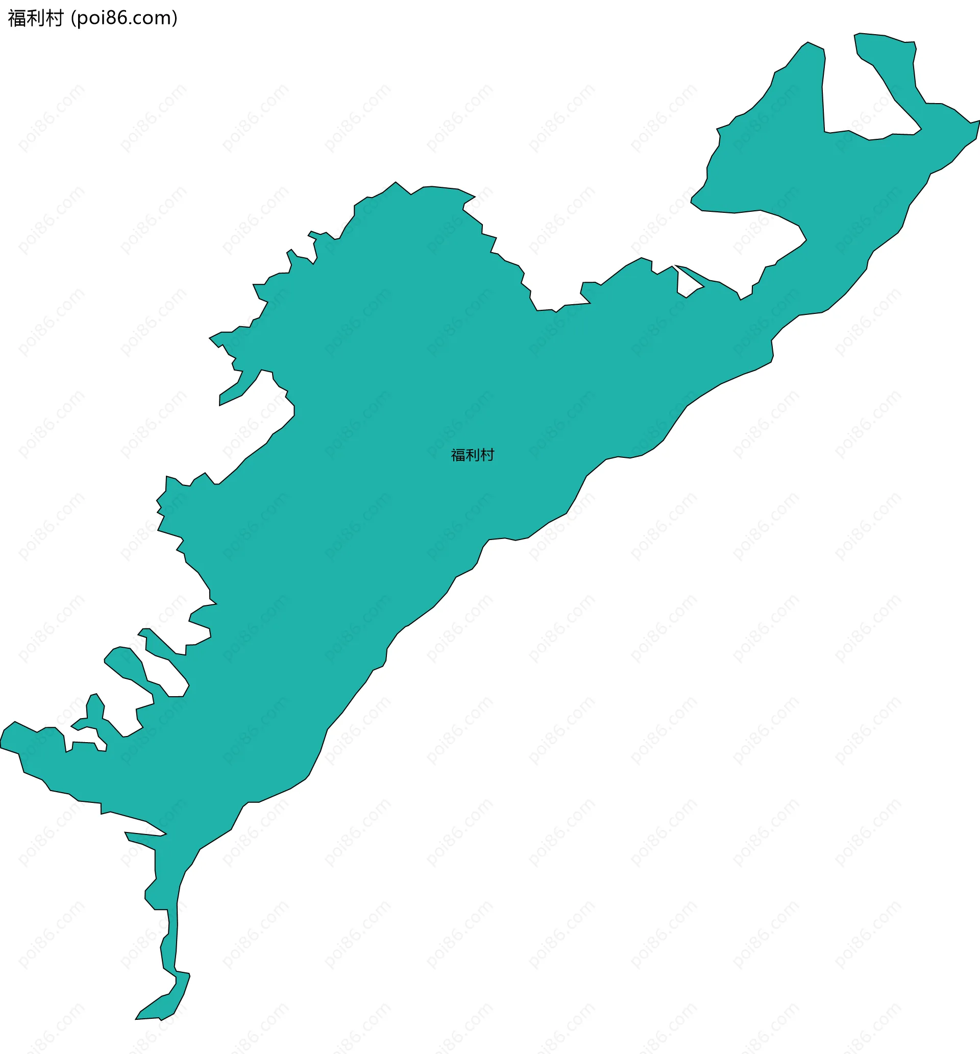 福利村边界地图