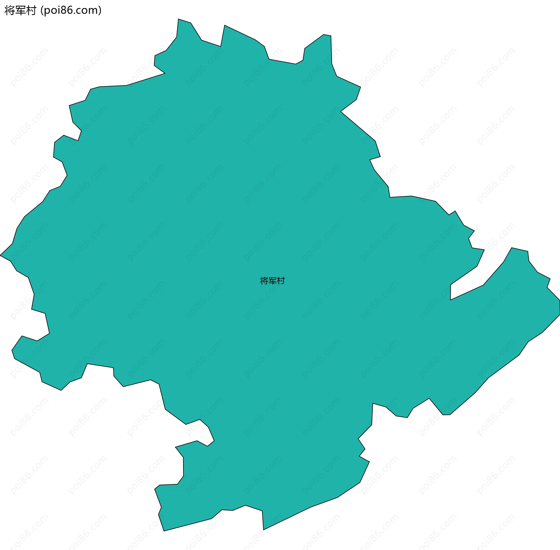 将军村边界地图