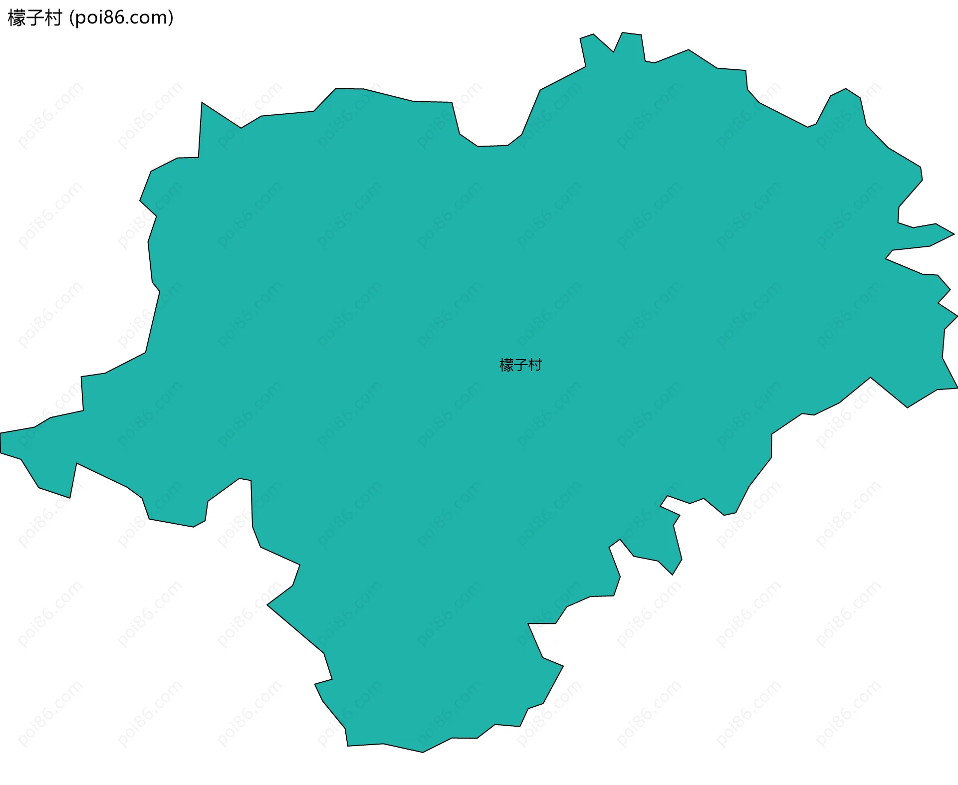 檬子村边界地图