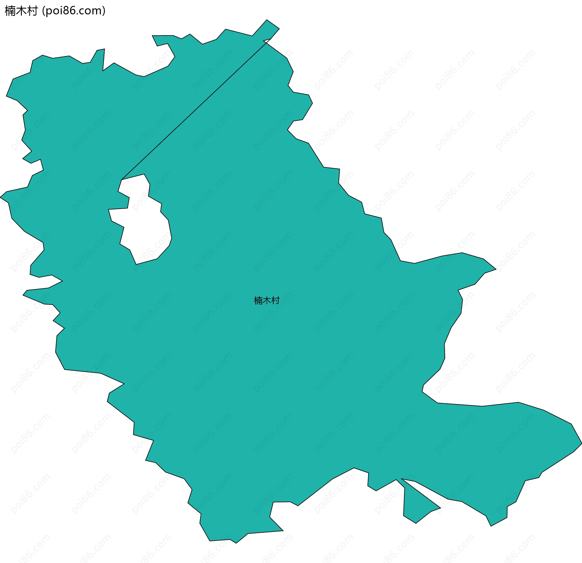 楠木村边界地图