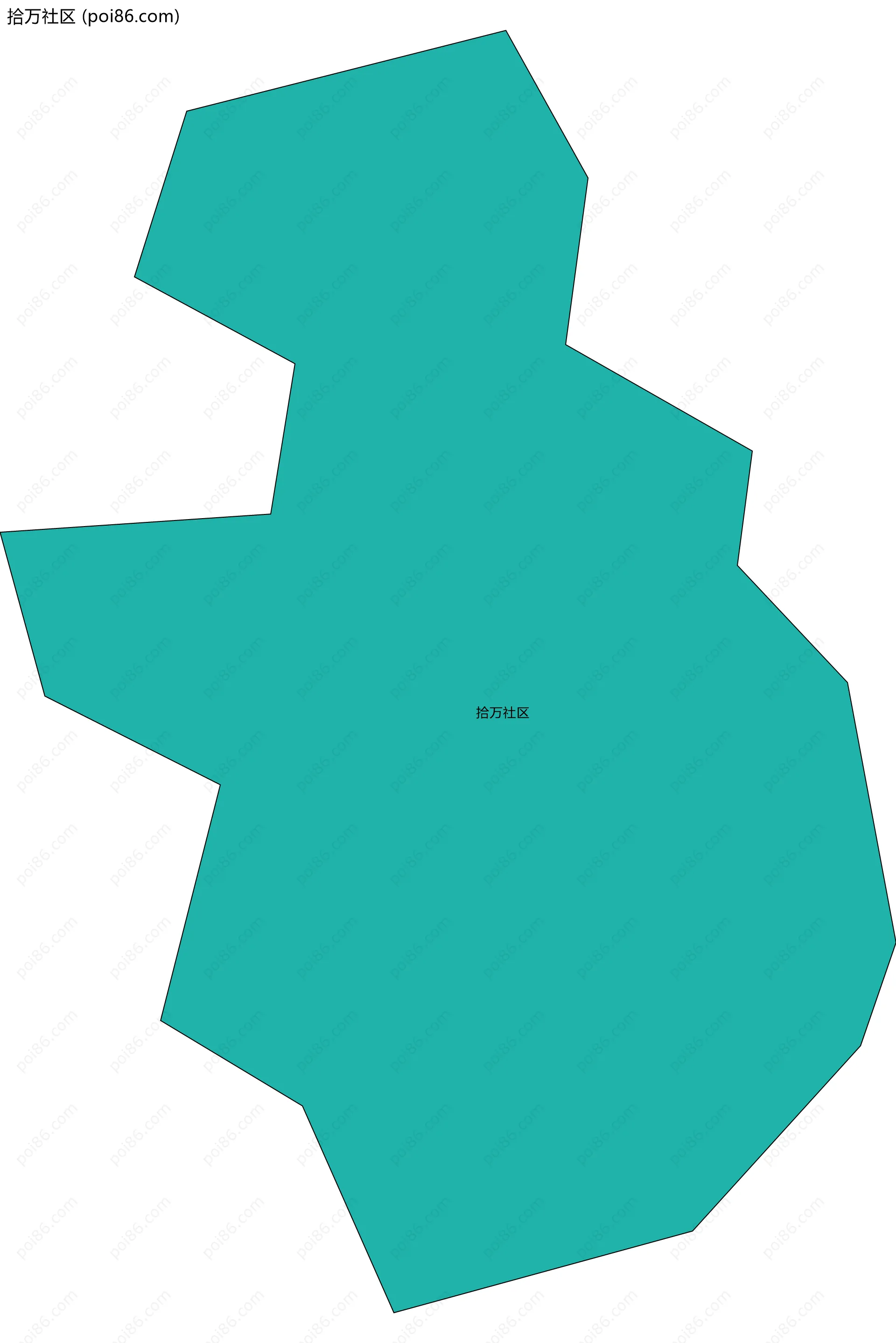 拾万社区边界地图