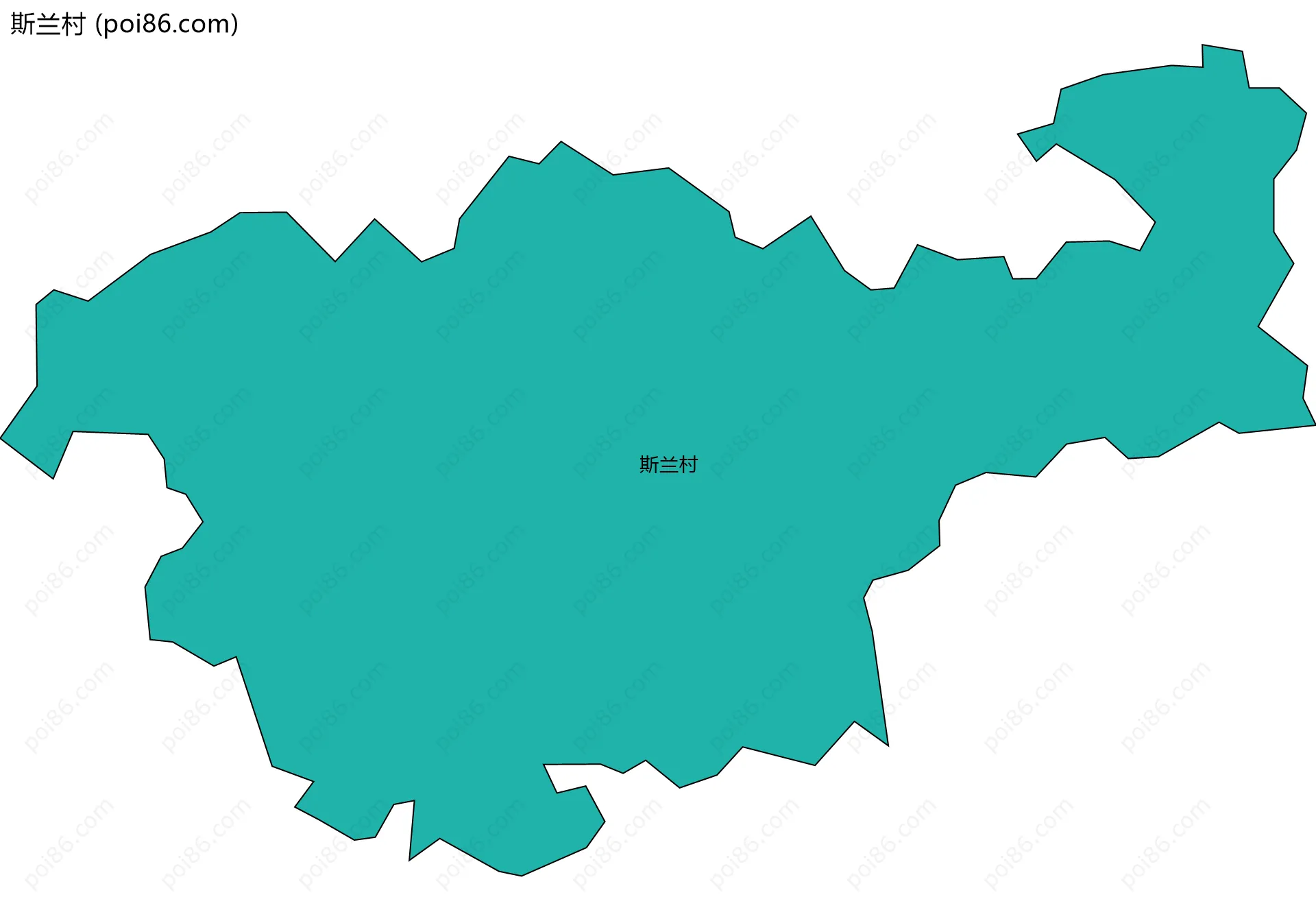 斯兰村边界地图