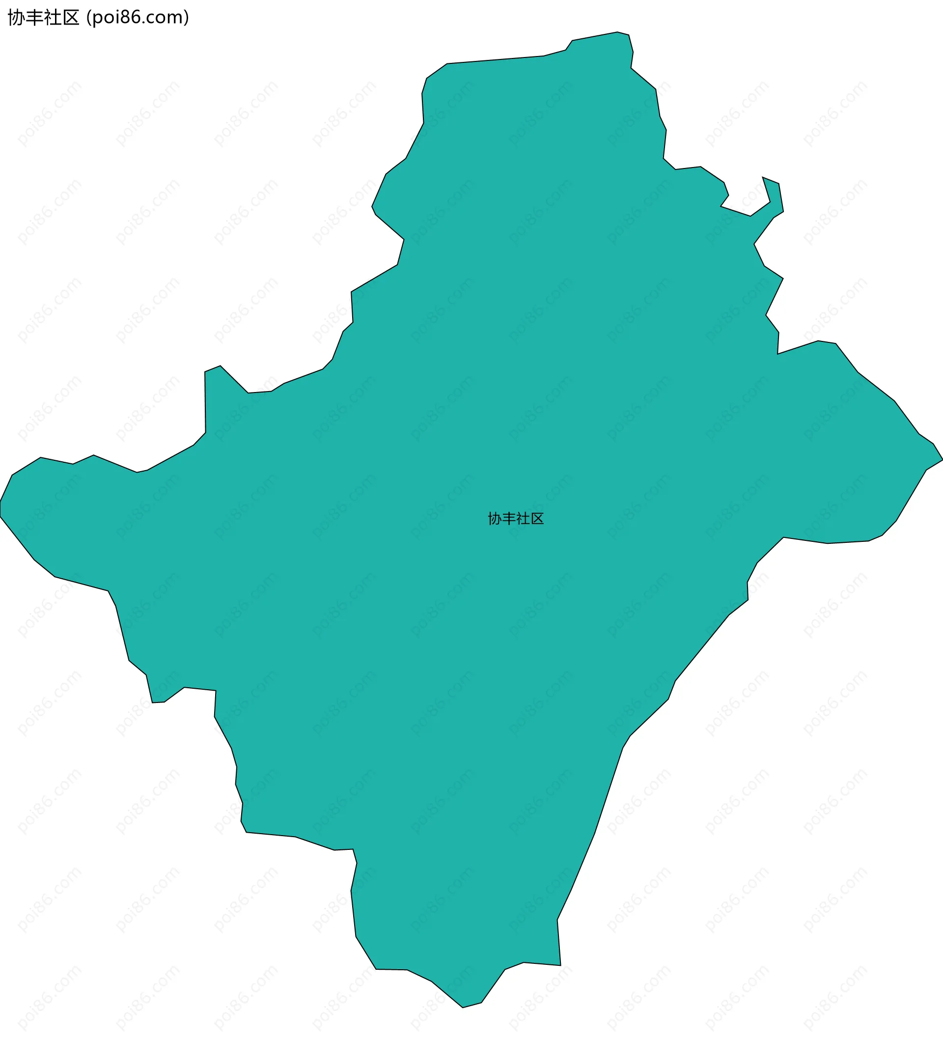 协丰社区边界地图