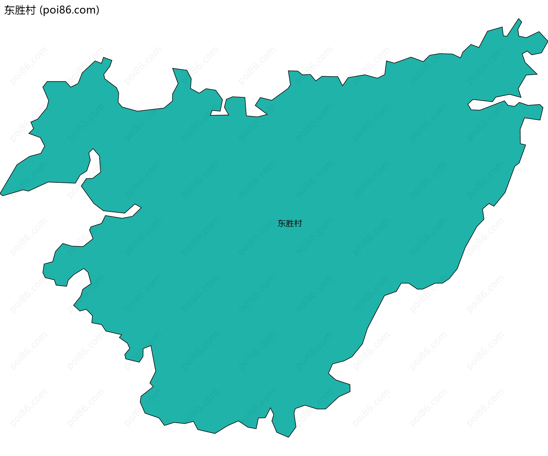 东胜村边界地图