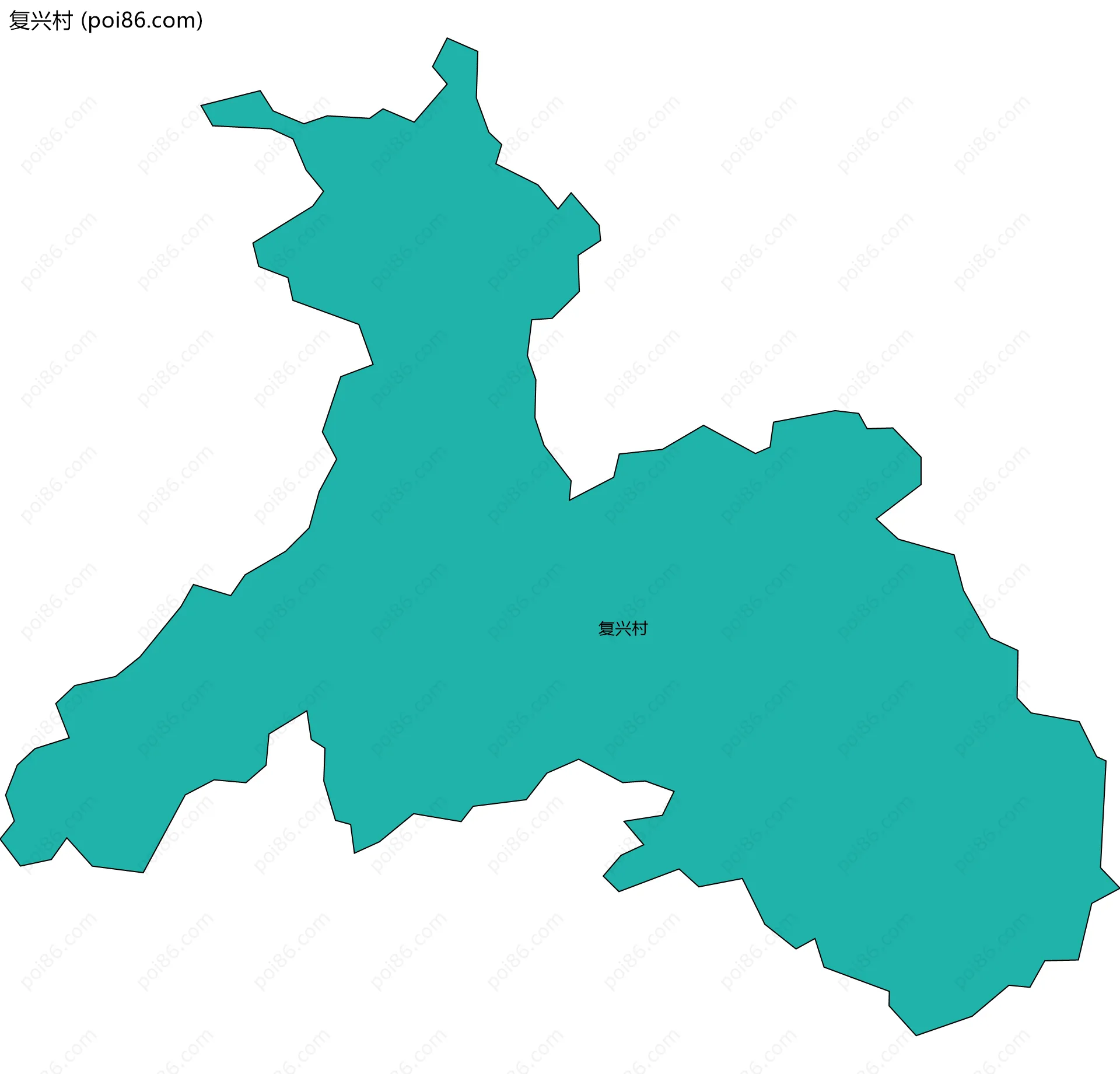 复兴村边界地图