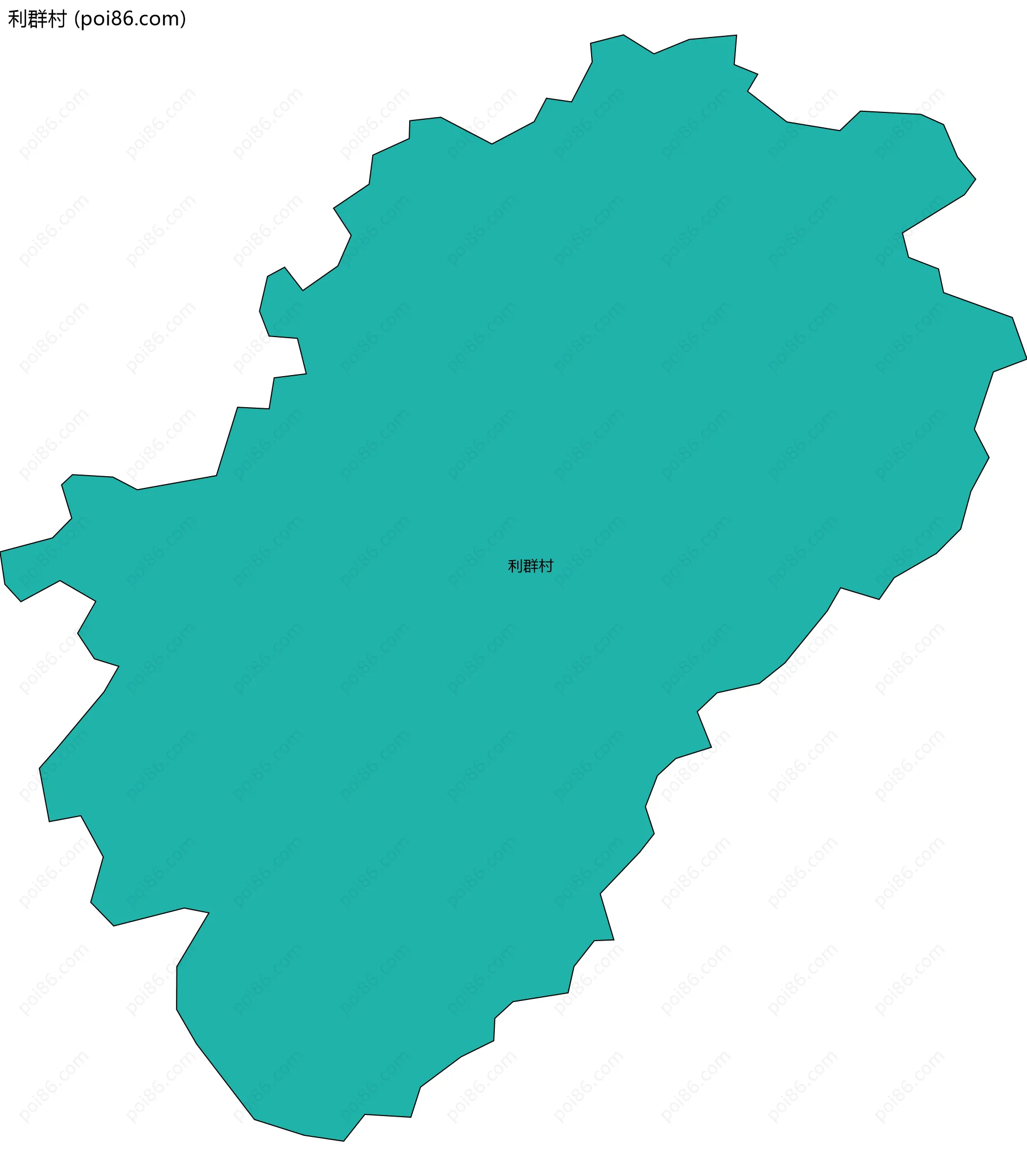 利群村边界地图