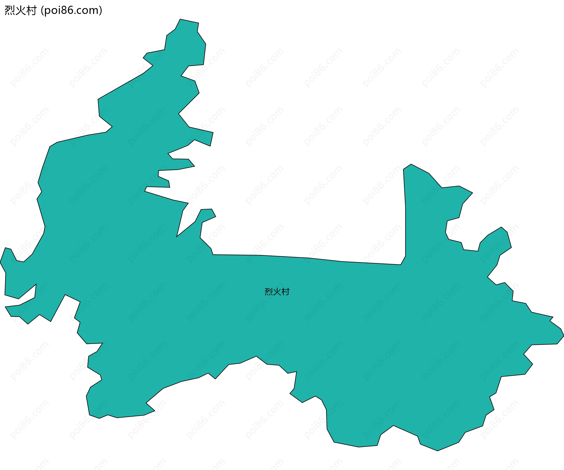 烈火村边界地图