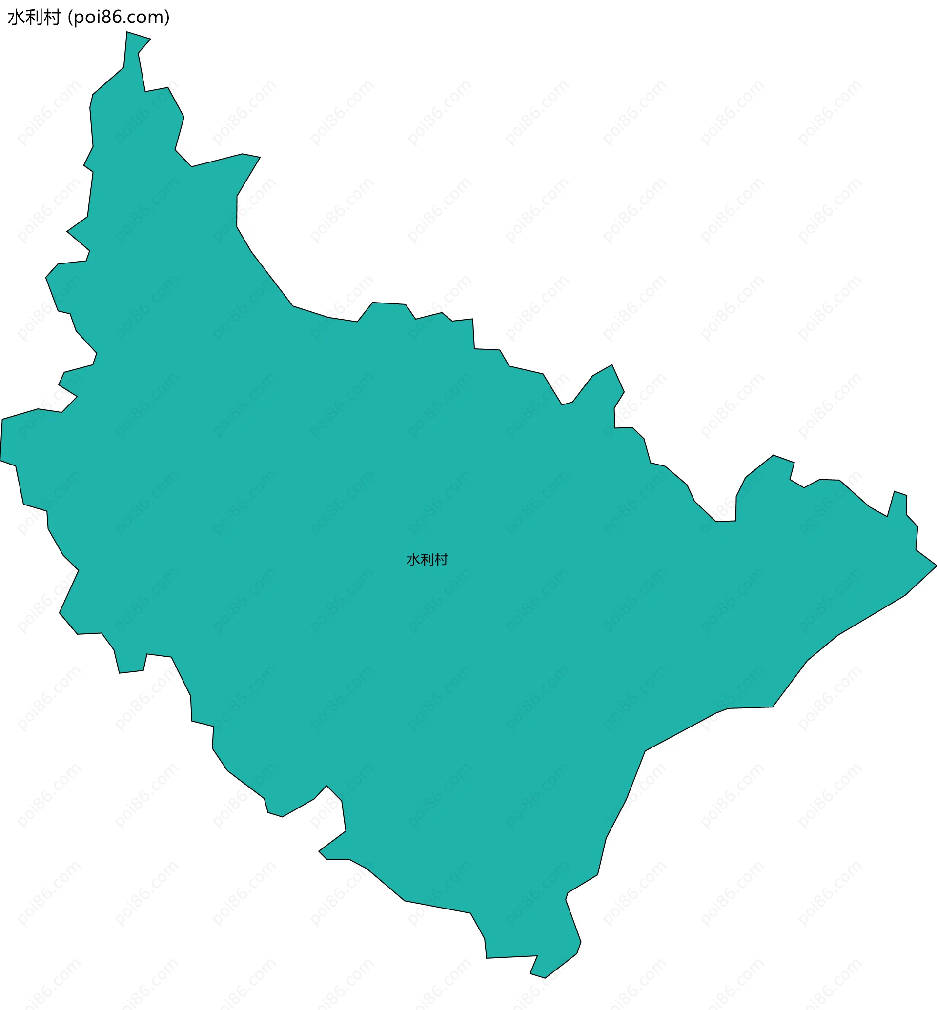 水利村边界地图