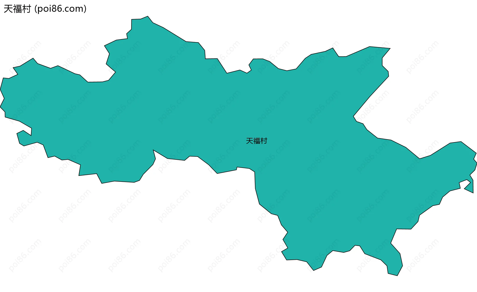 天福村边界地图