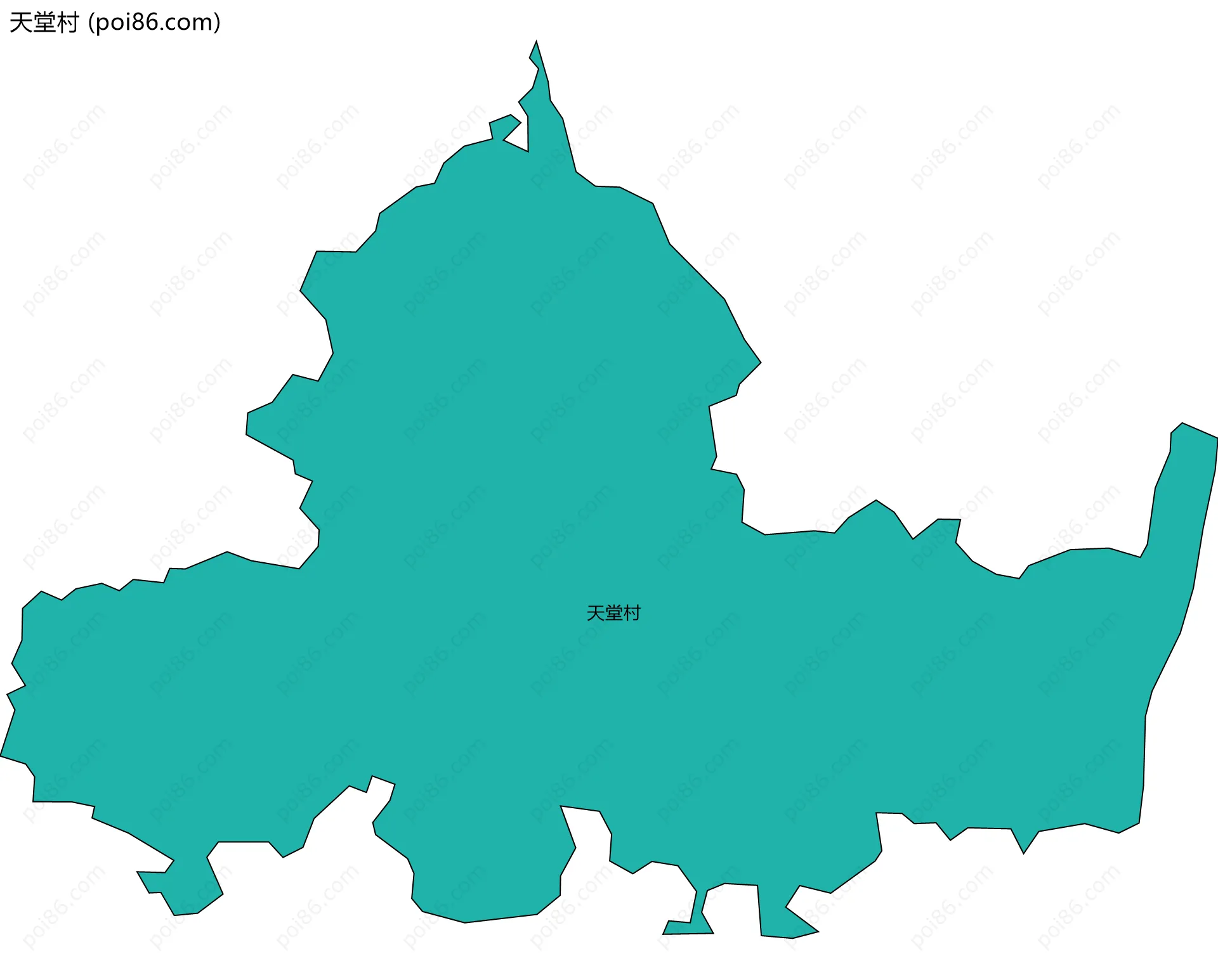 天堂村边界地图