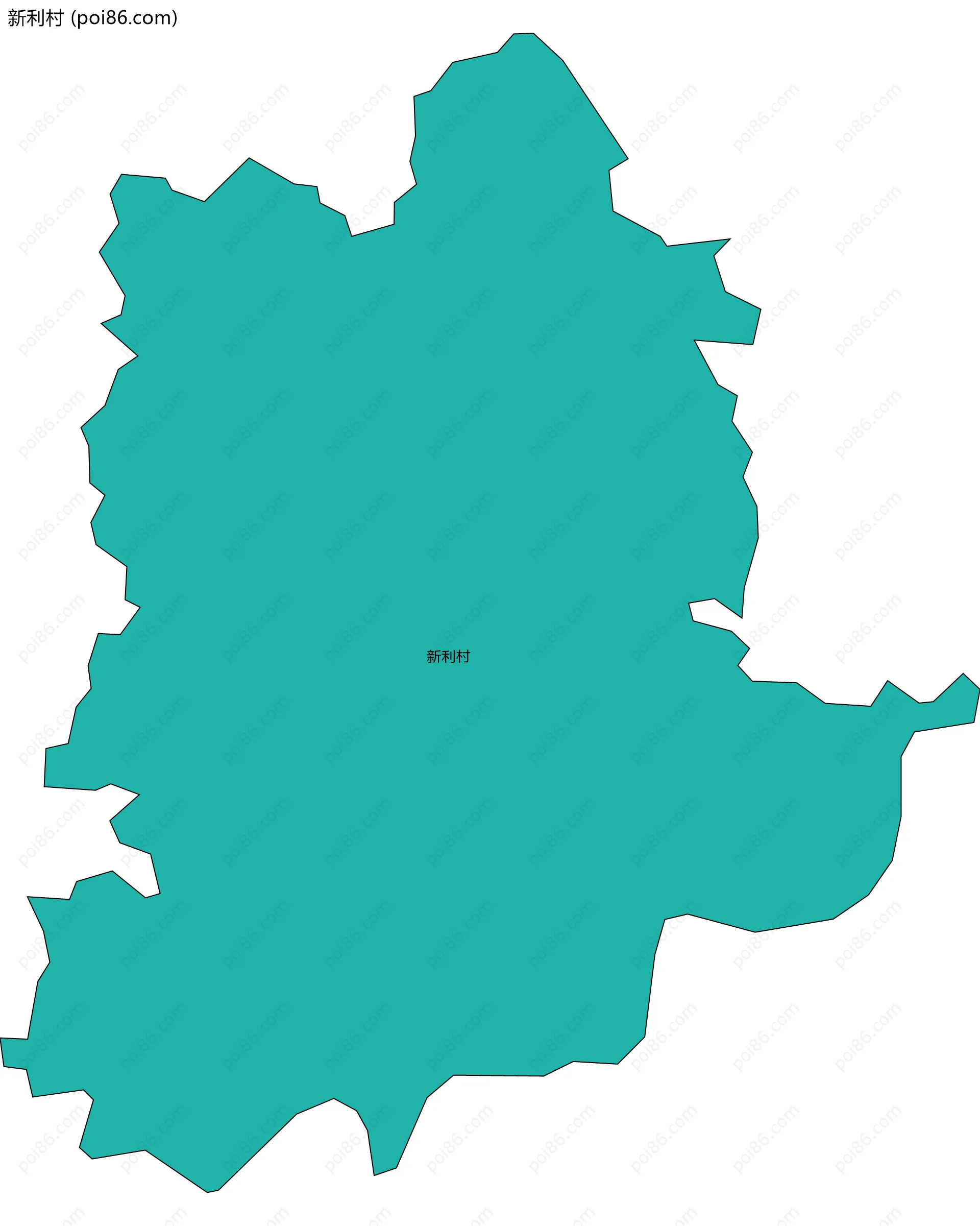 新利村边界地图