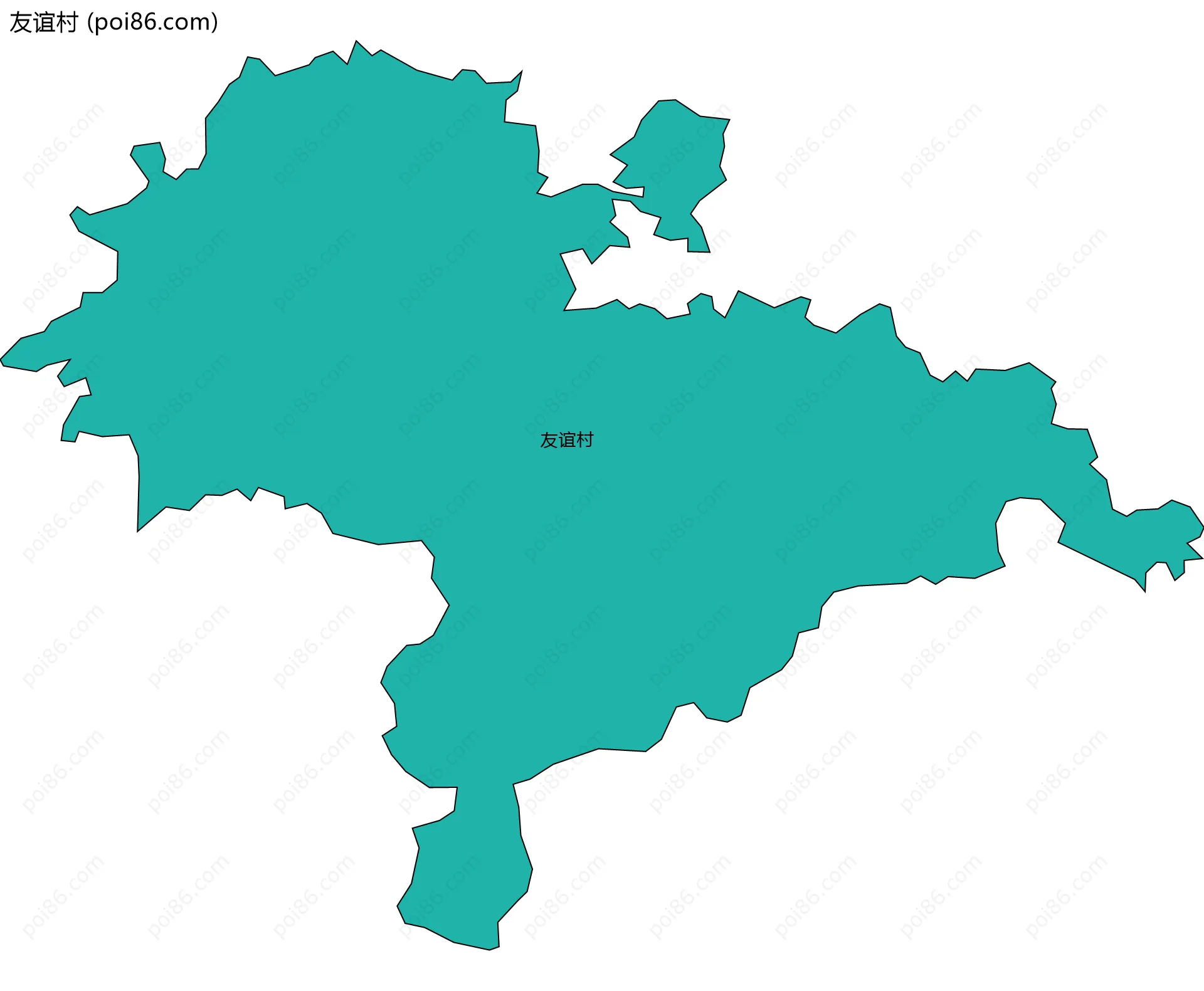 友谊村边界地图