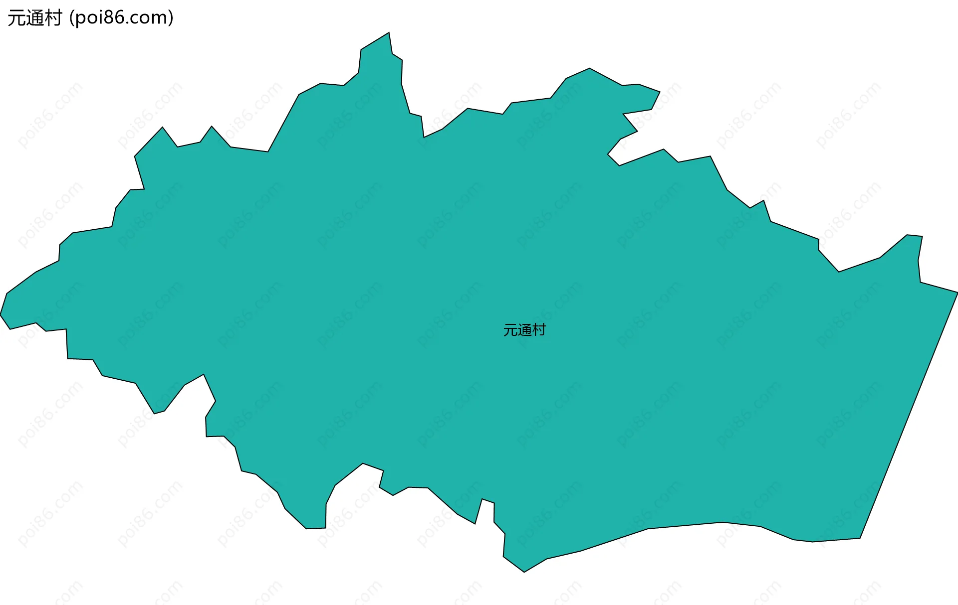元通村边界地图