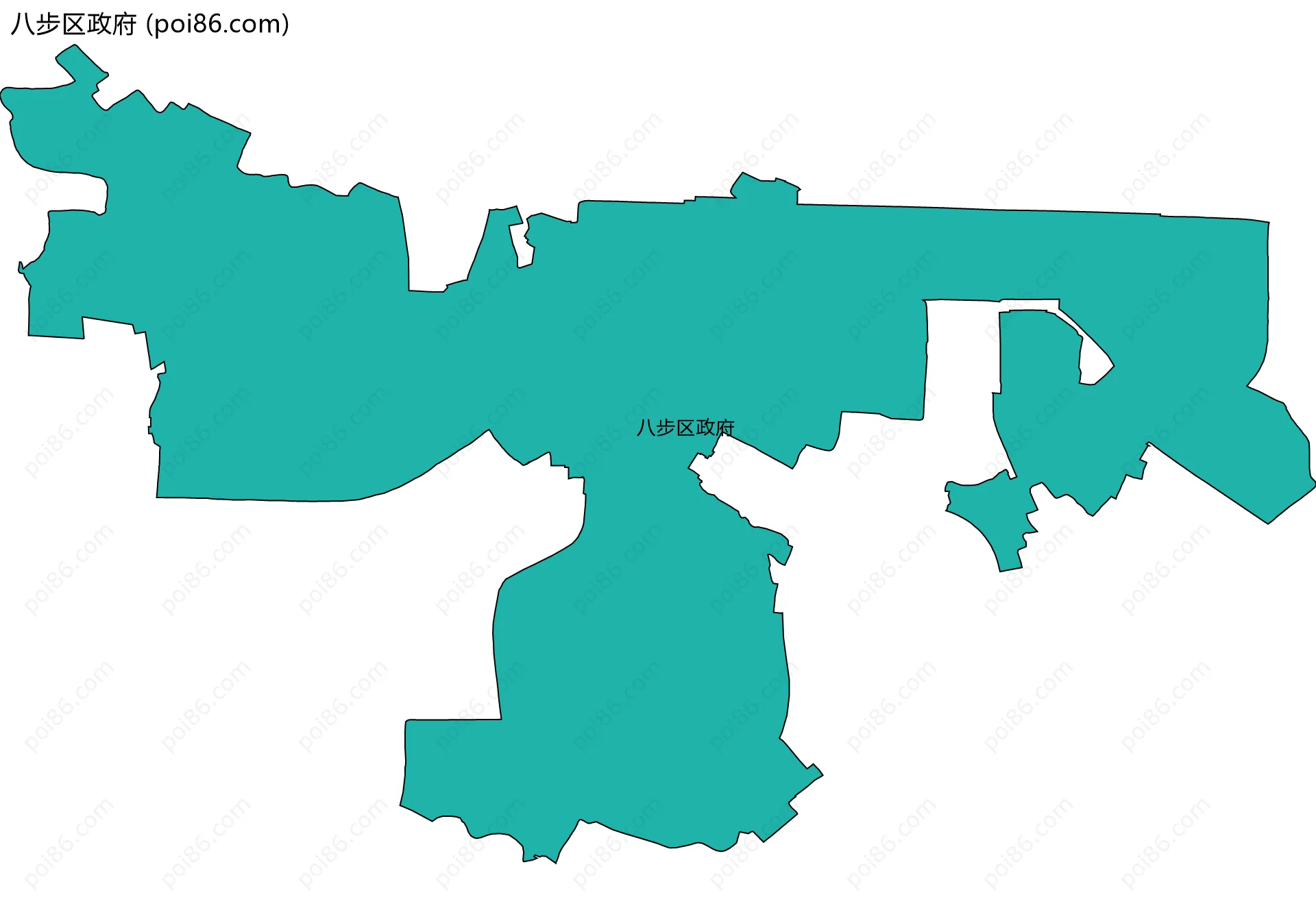 八步区政府边界地图