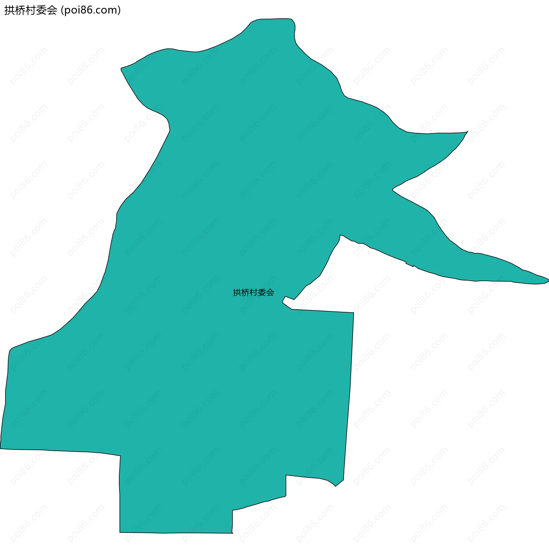 拱桥村委会边界地图