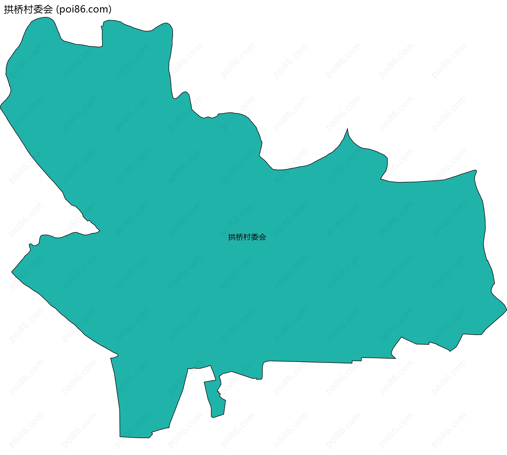 拱桥村委会边界地图