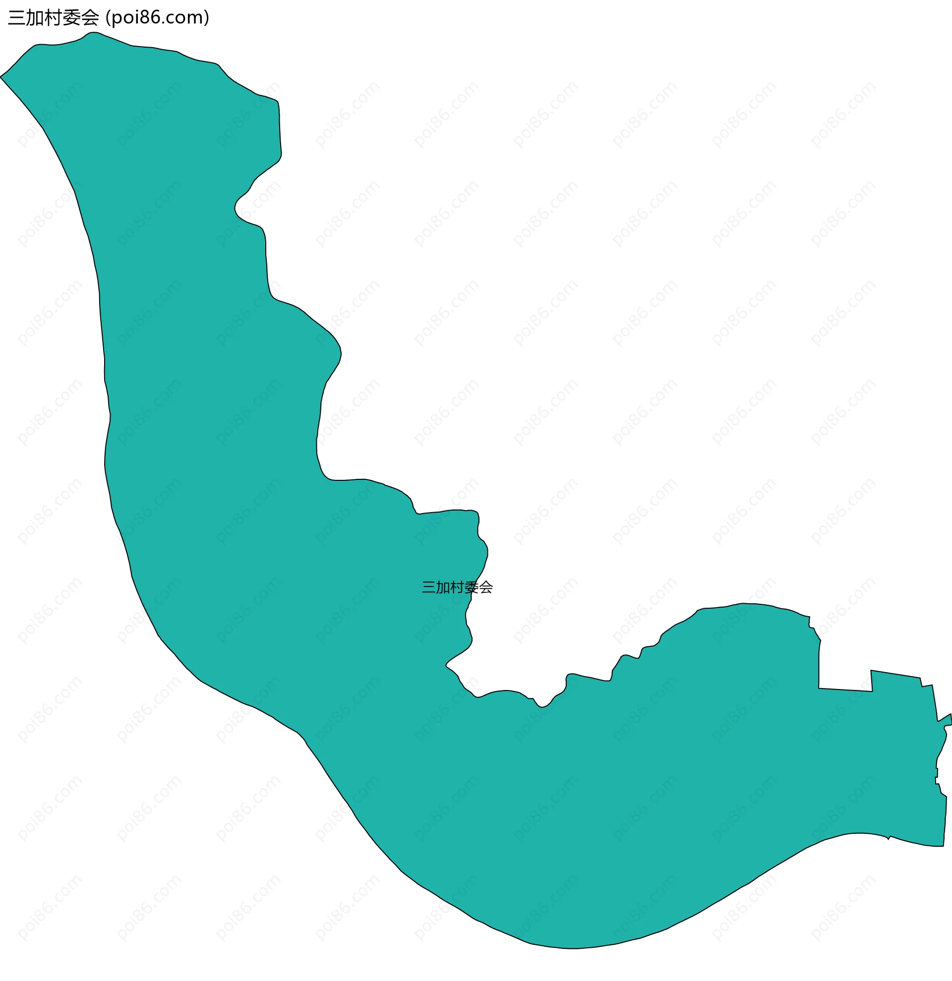 三加村委会边界地图