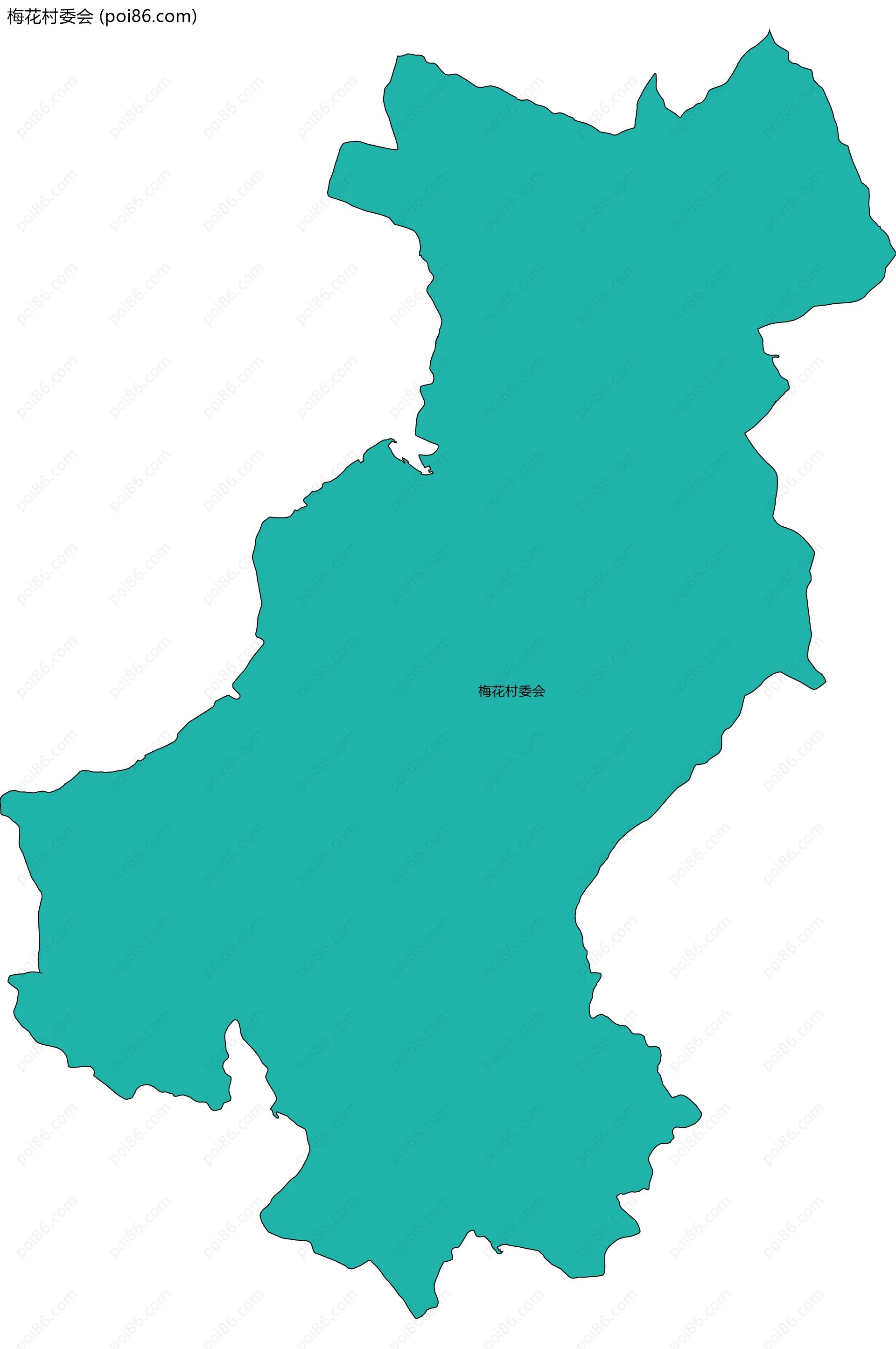 梅花村委会边界地图