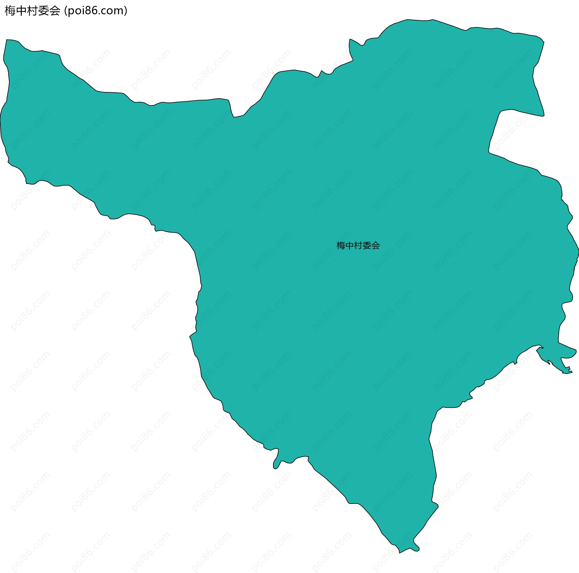 梅中村委会边界地图
