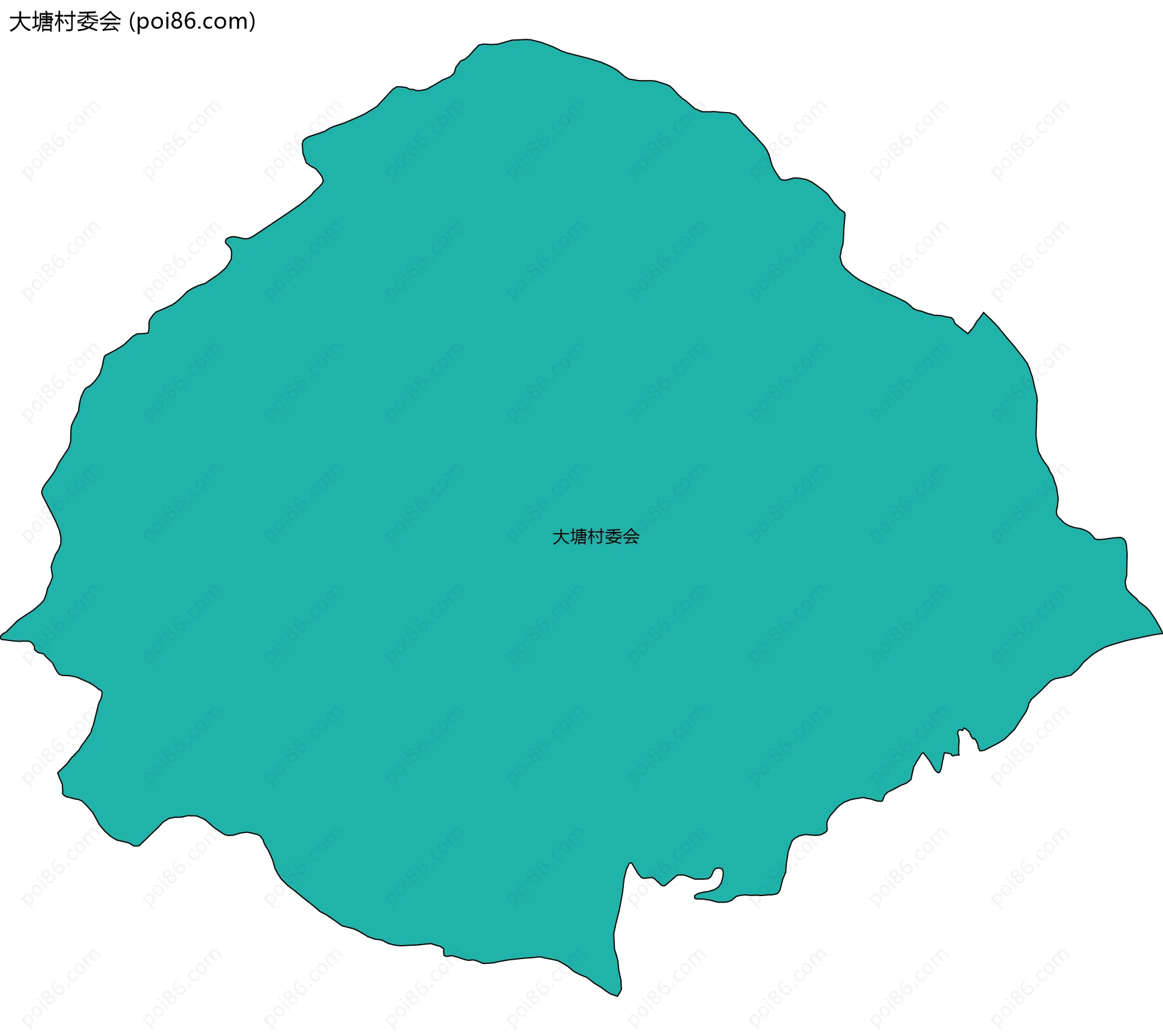 大塘村委会边界地图