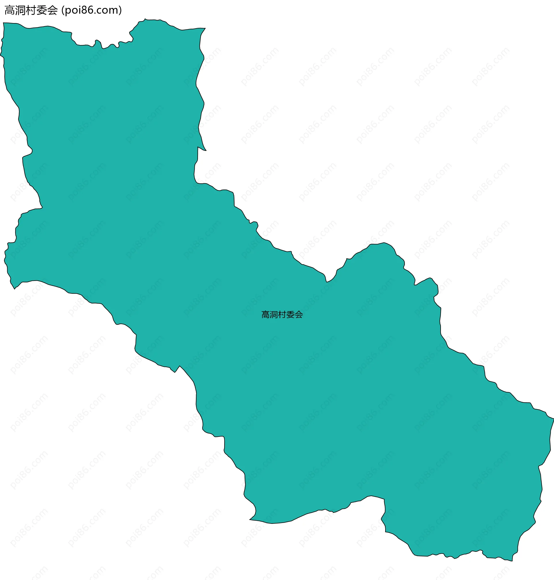 高洞村委会边界地图