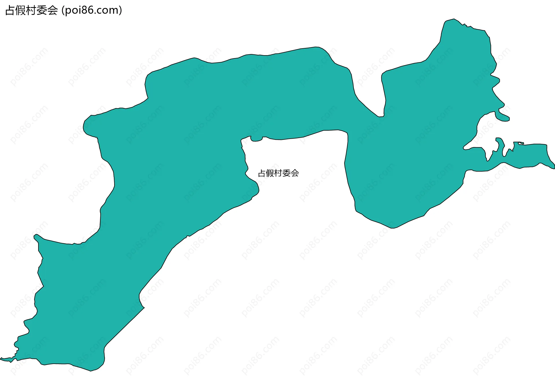 占假村委会边界地图