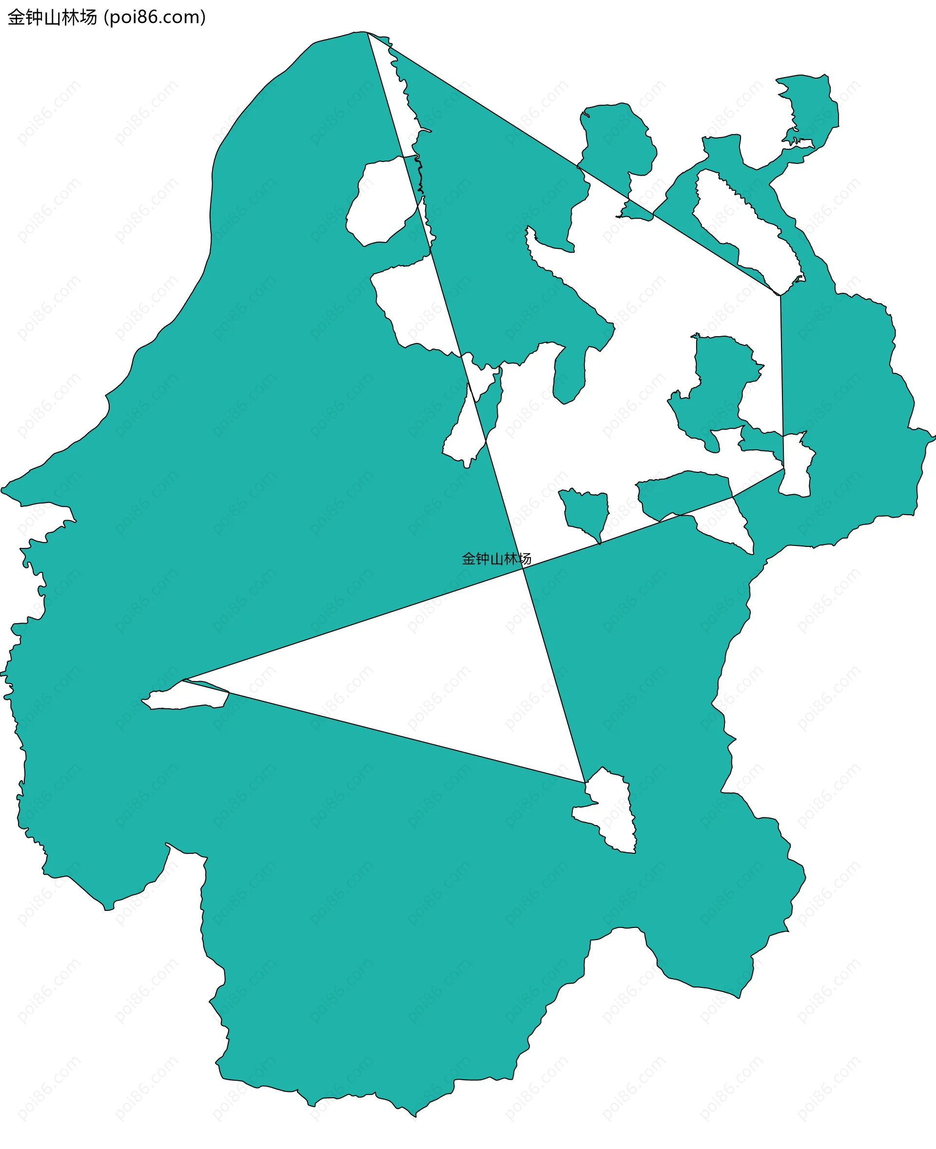 金钟山林场边界地图