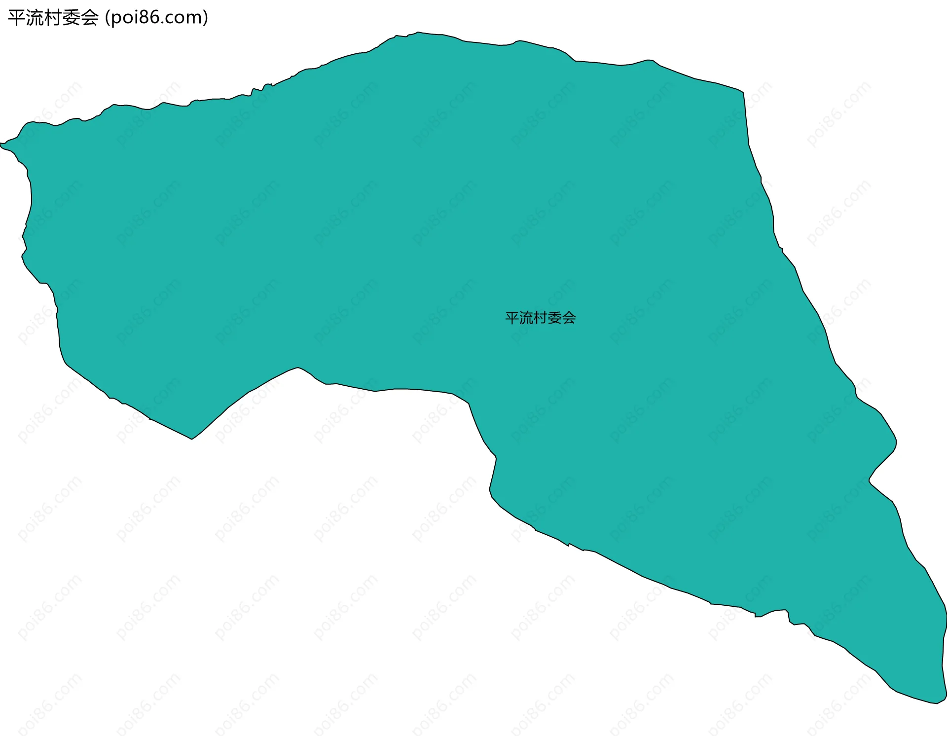 平流村委会边界地图