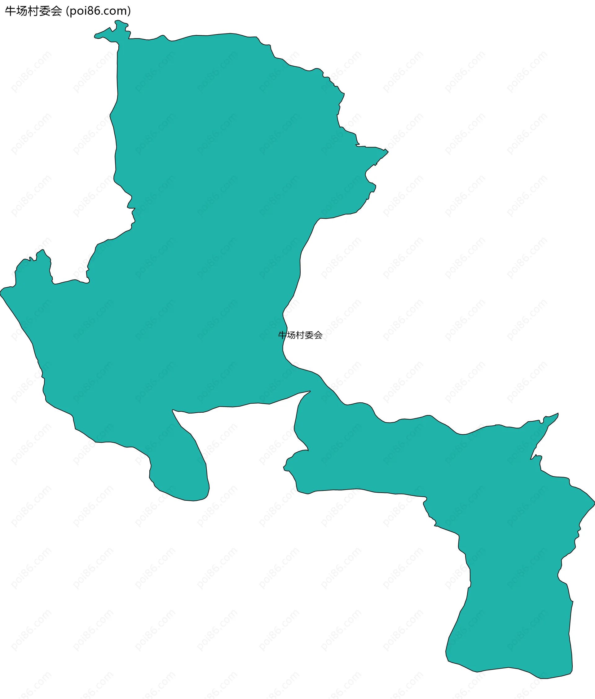 牛场村委会边界地图