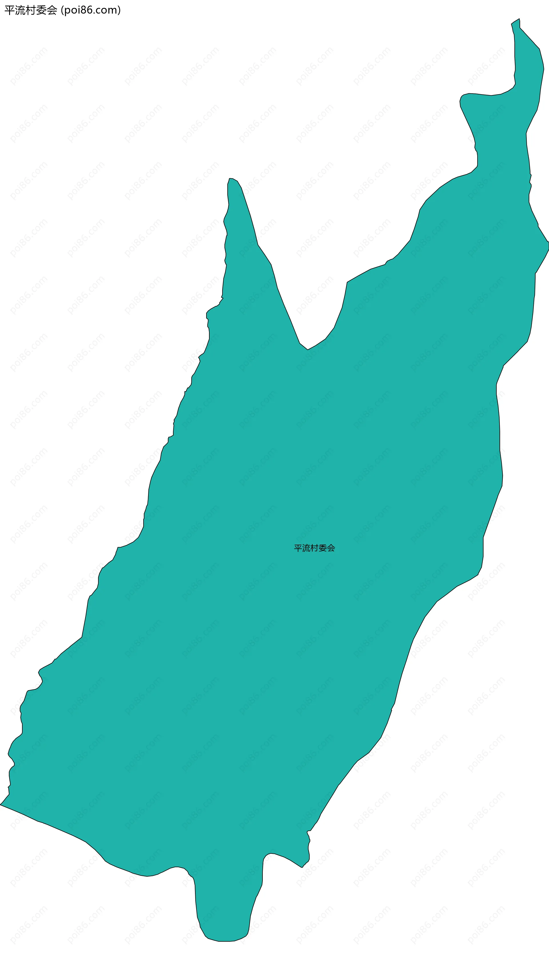 平流村委会边界地图