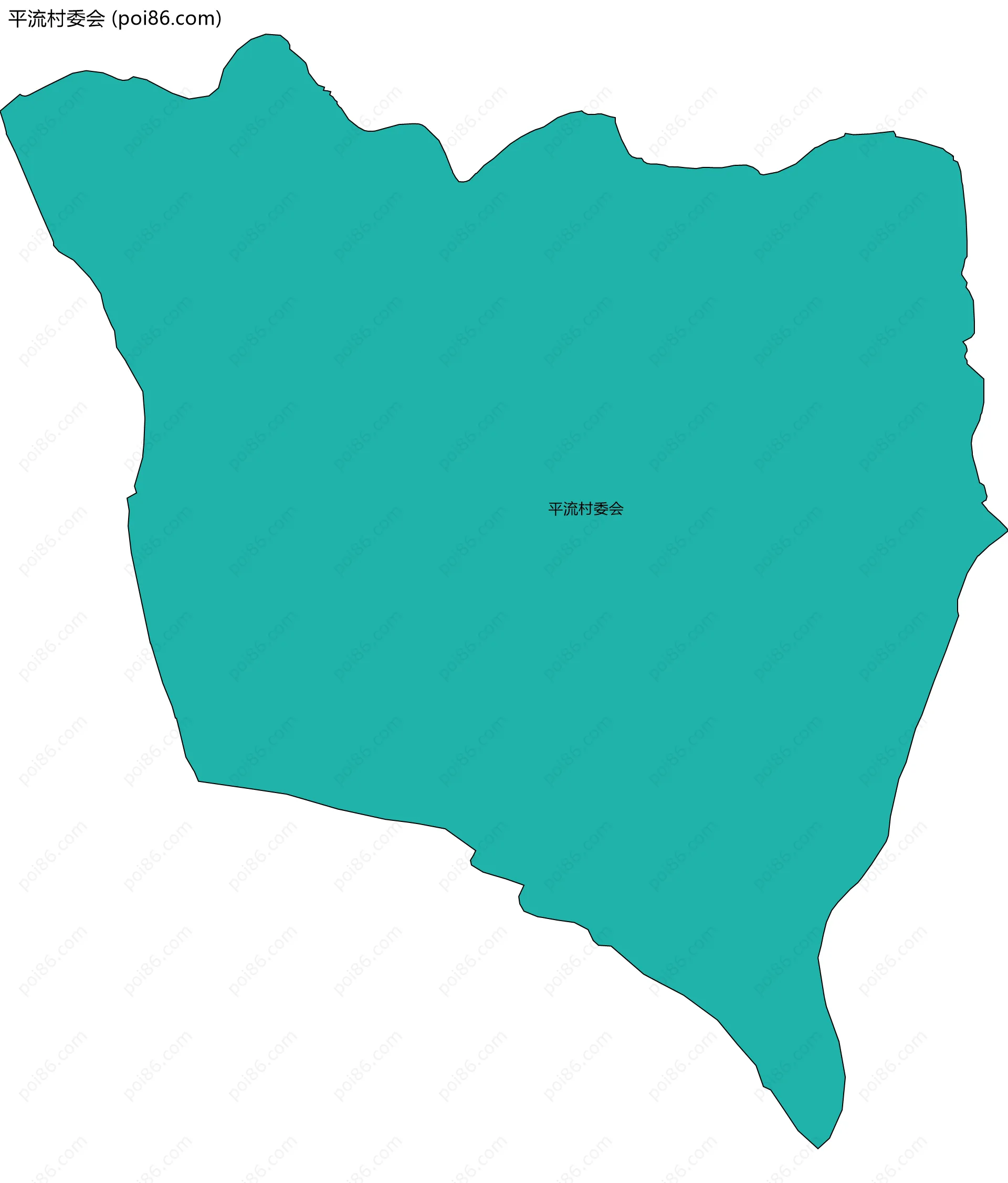 平流村委会边界地图