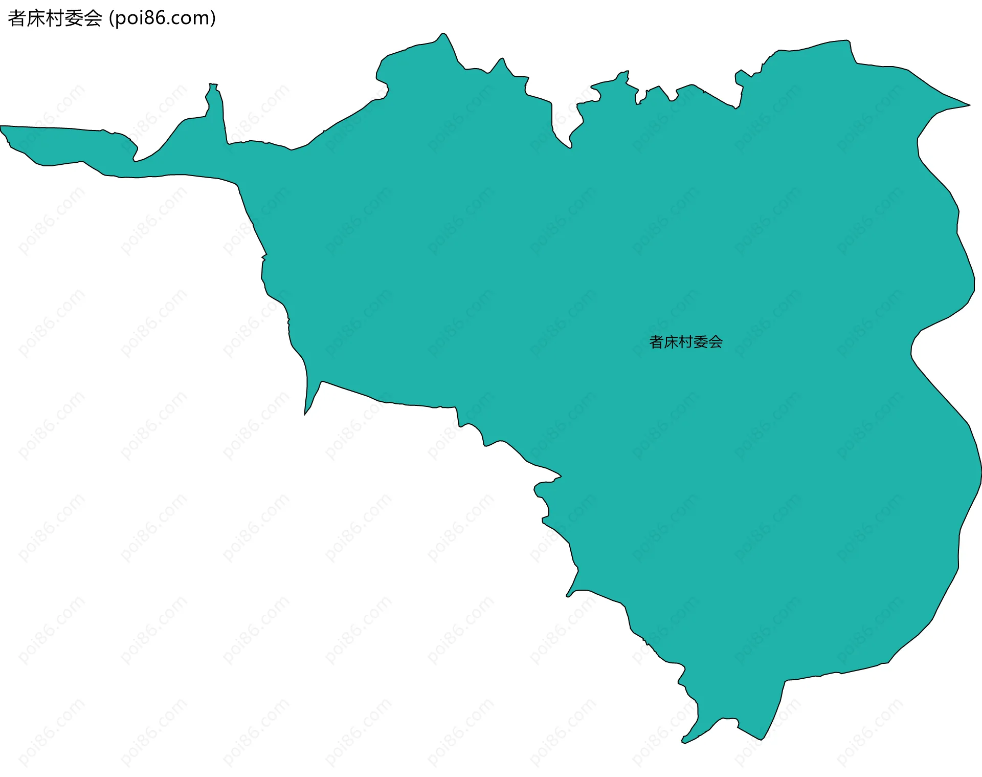 者床村委会边界地图