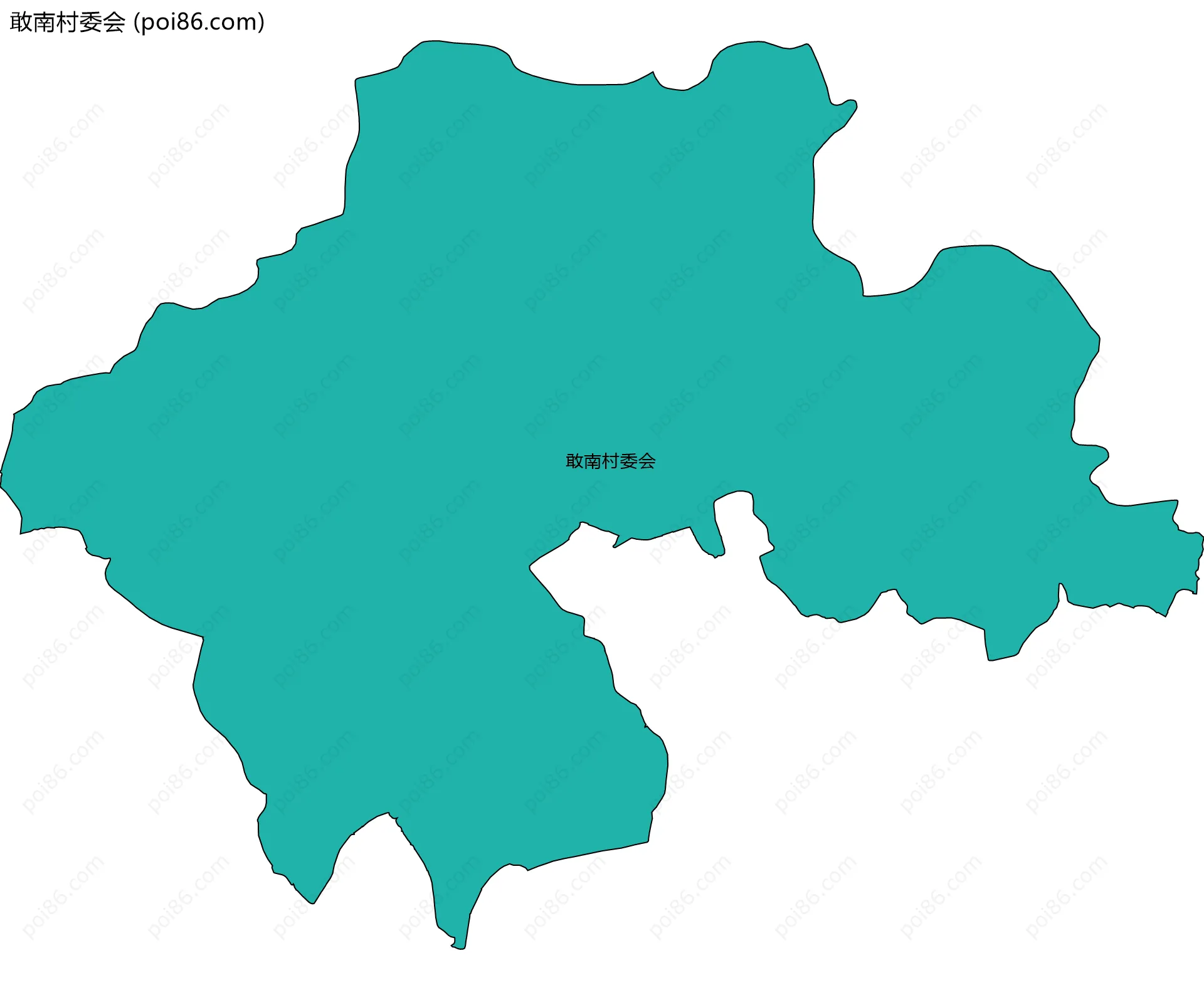 敢南村委会边界地图