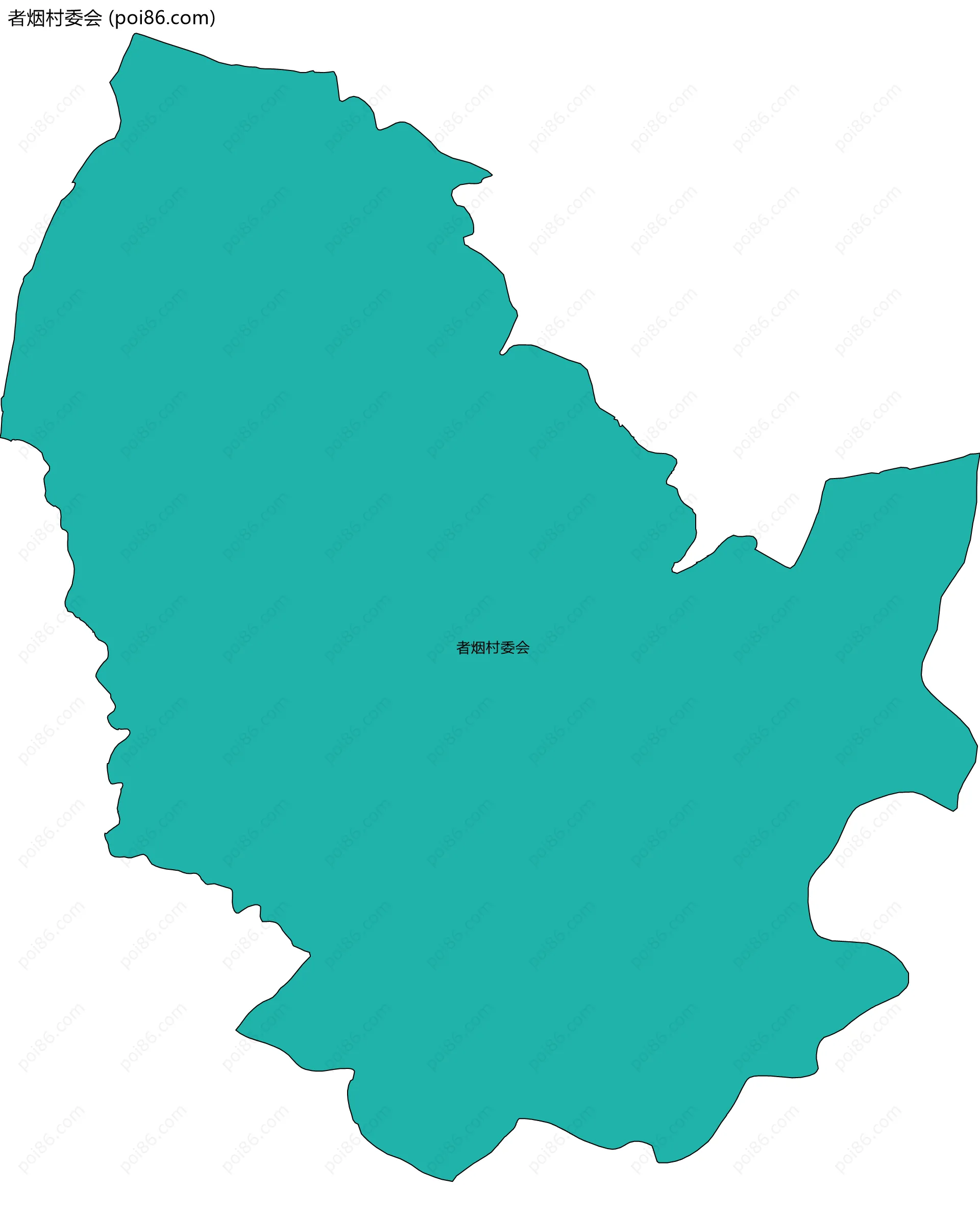 者烟村委会边界地图