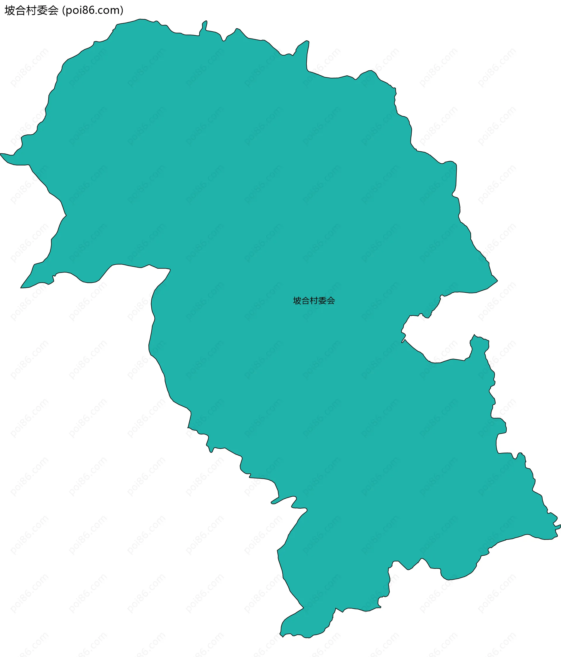 坡合村委会边界地图