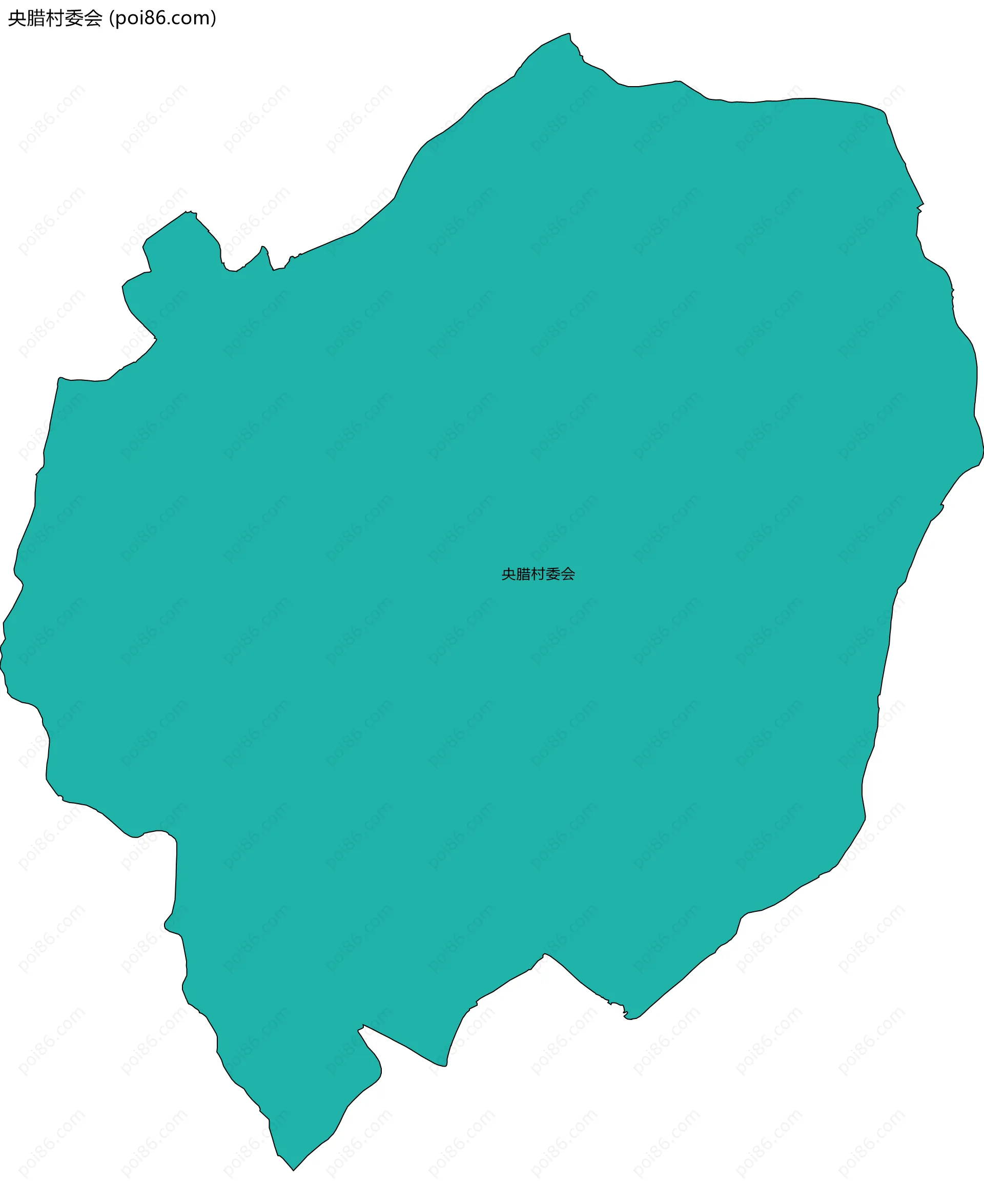 央腊村委会边界地图