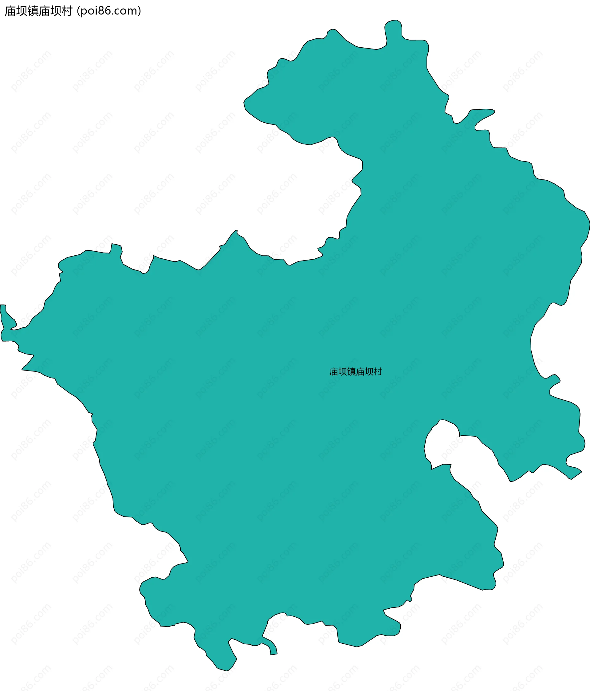 庙坝镇庙坝村边界地图