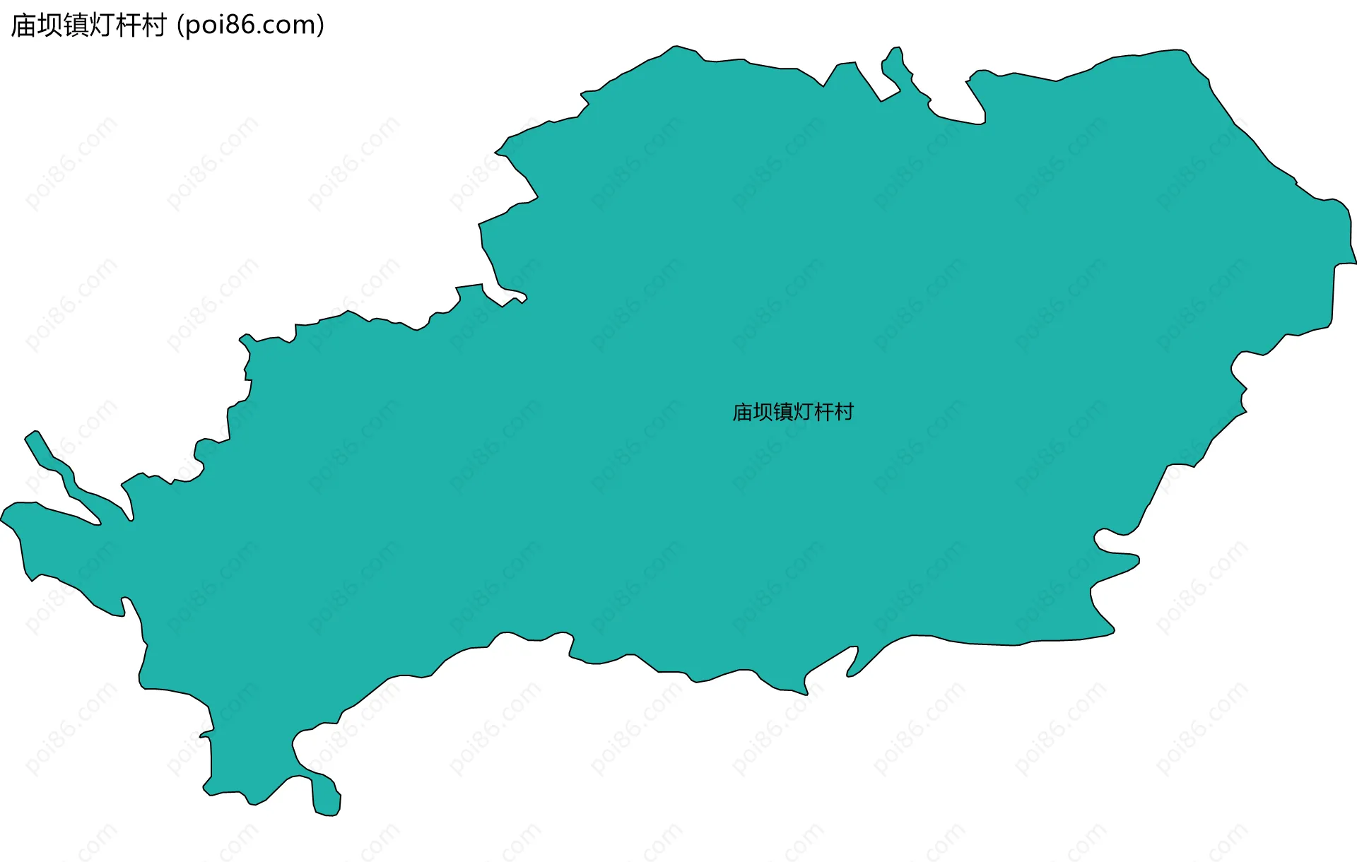 庙坝镇灯杆村边界地图