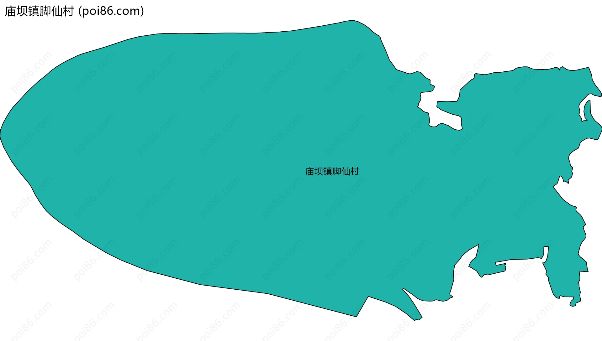 庙坝镇脚仙村边界地图