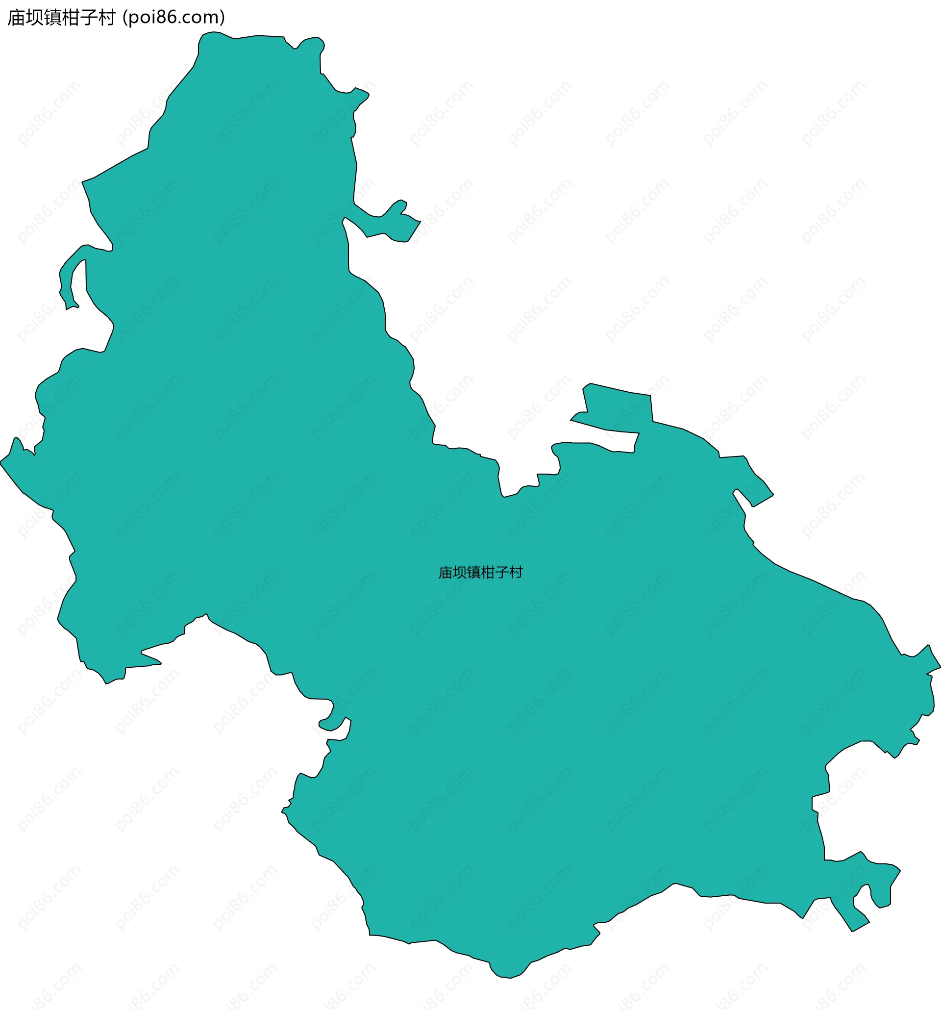 庙坝镇柑子村边界地图