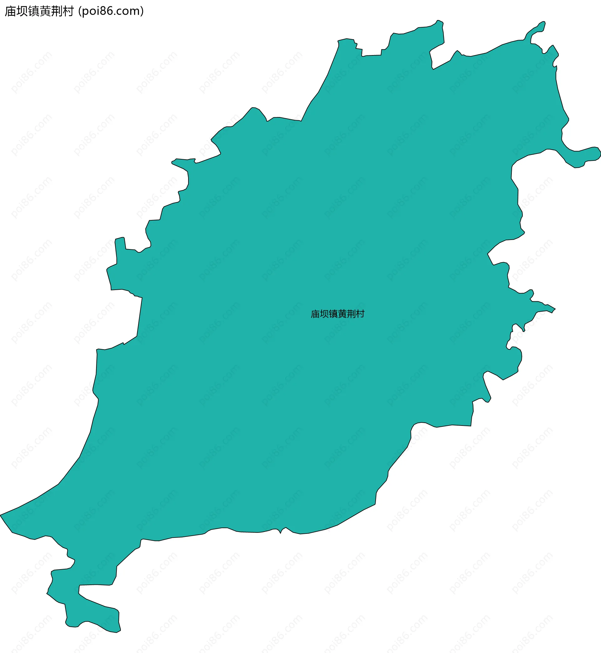 庙坝镇黄荆村边界地图