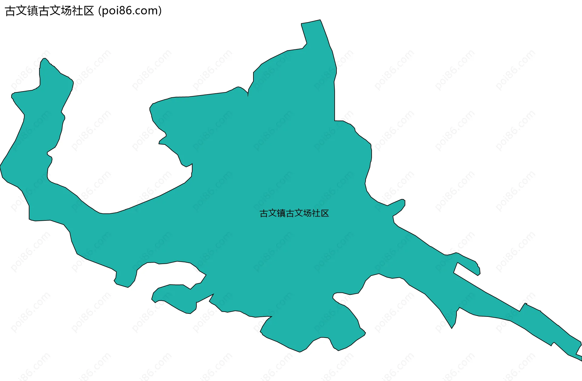 古文镇古文场社区边界地图