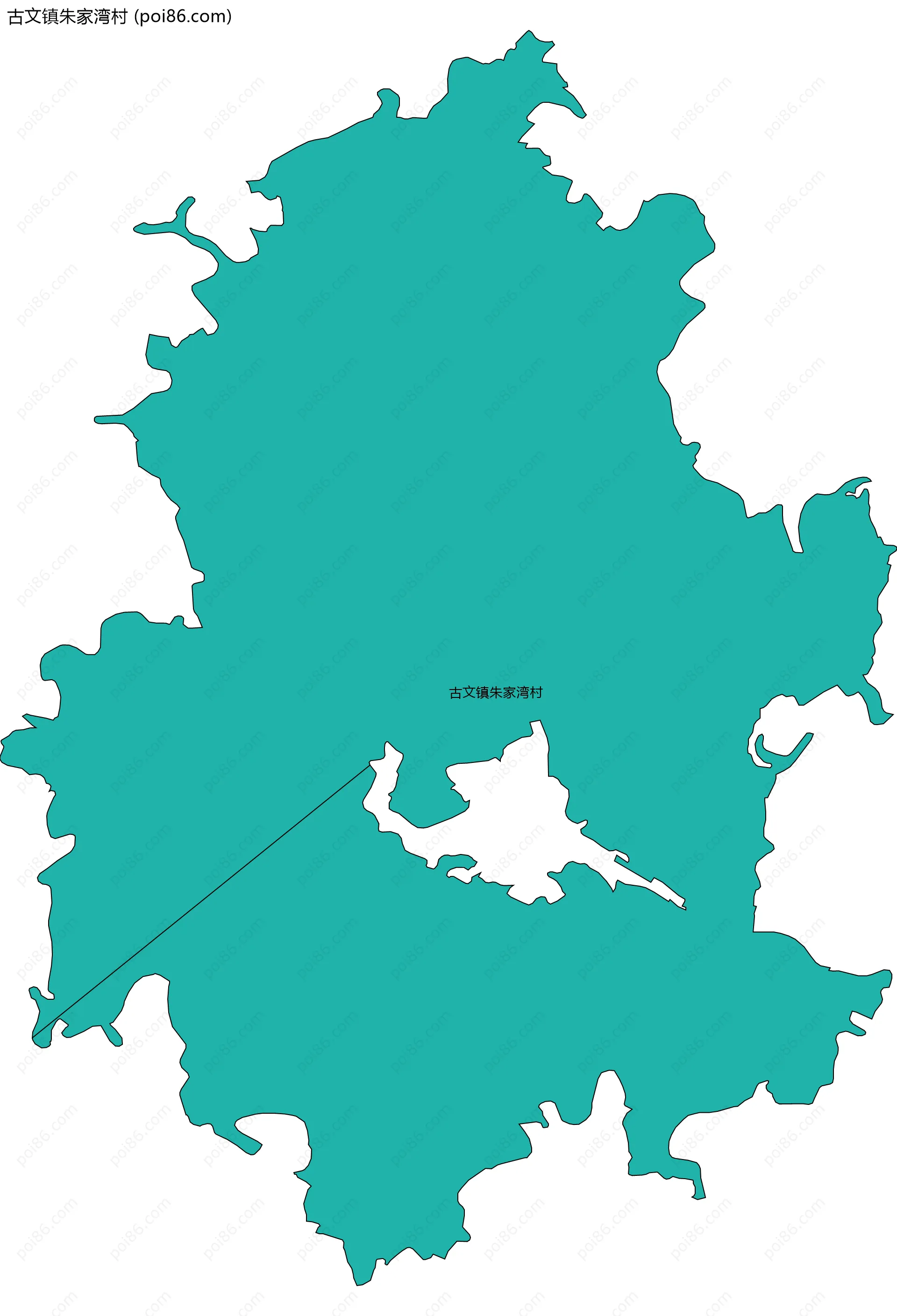 古文镇朱家湾村边界地图