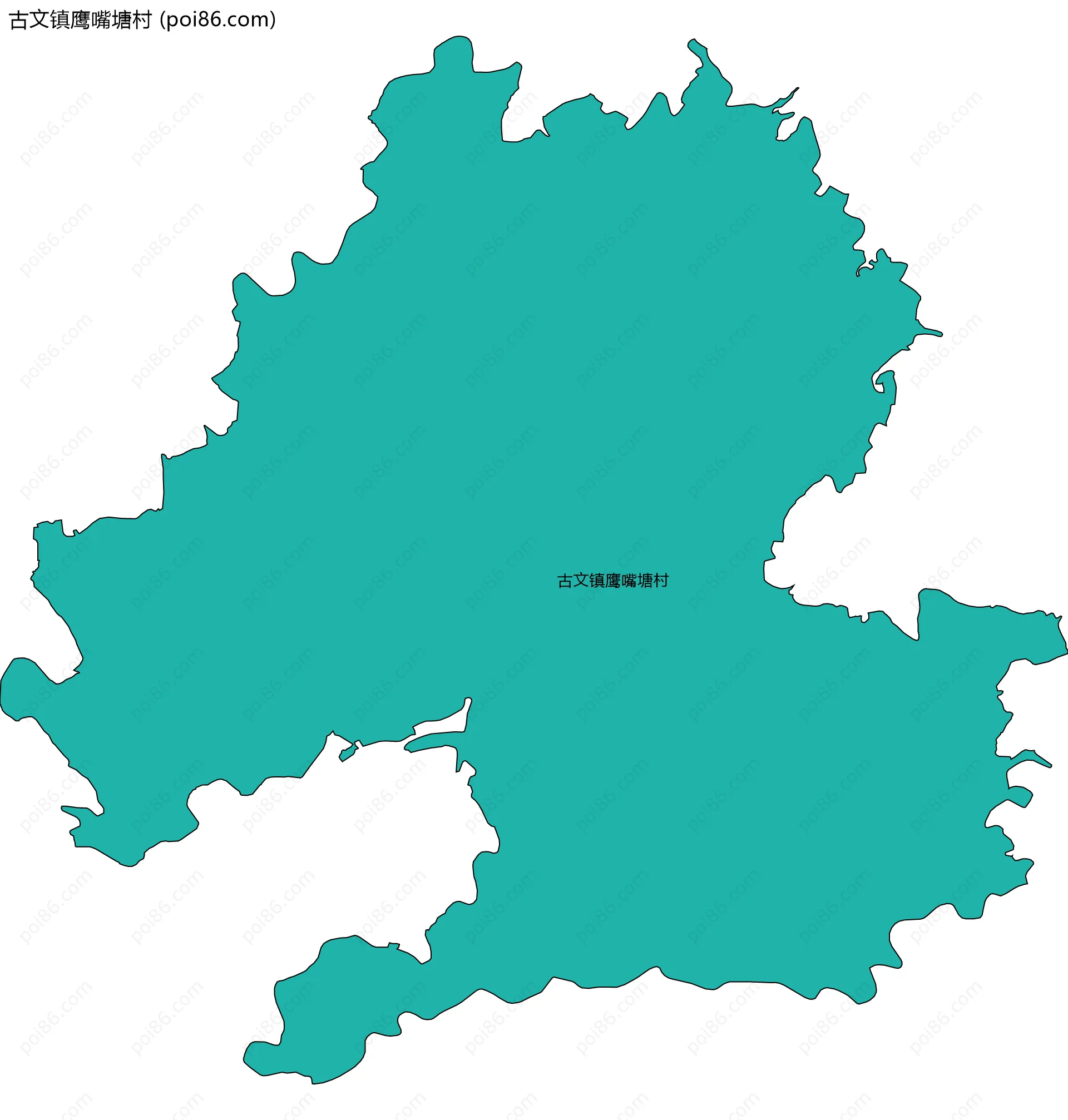 古文镇鹰嘴塘村边界地图