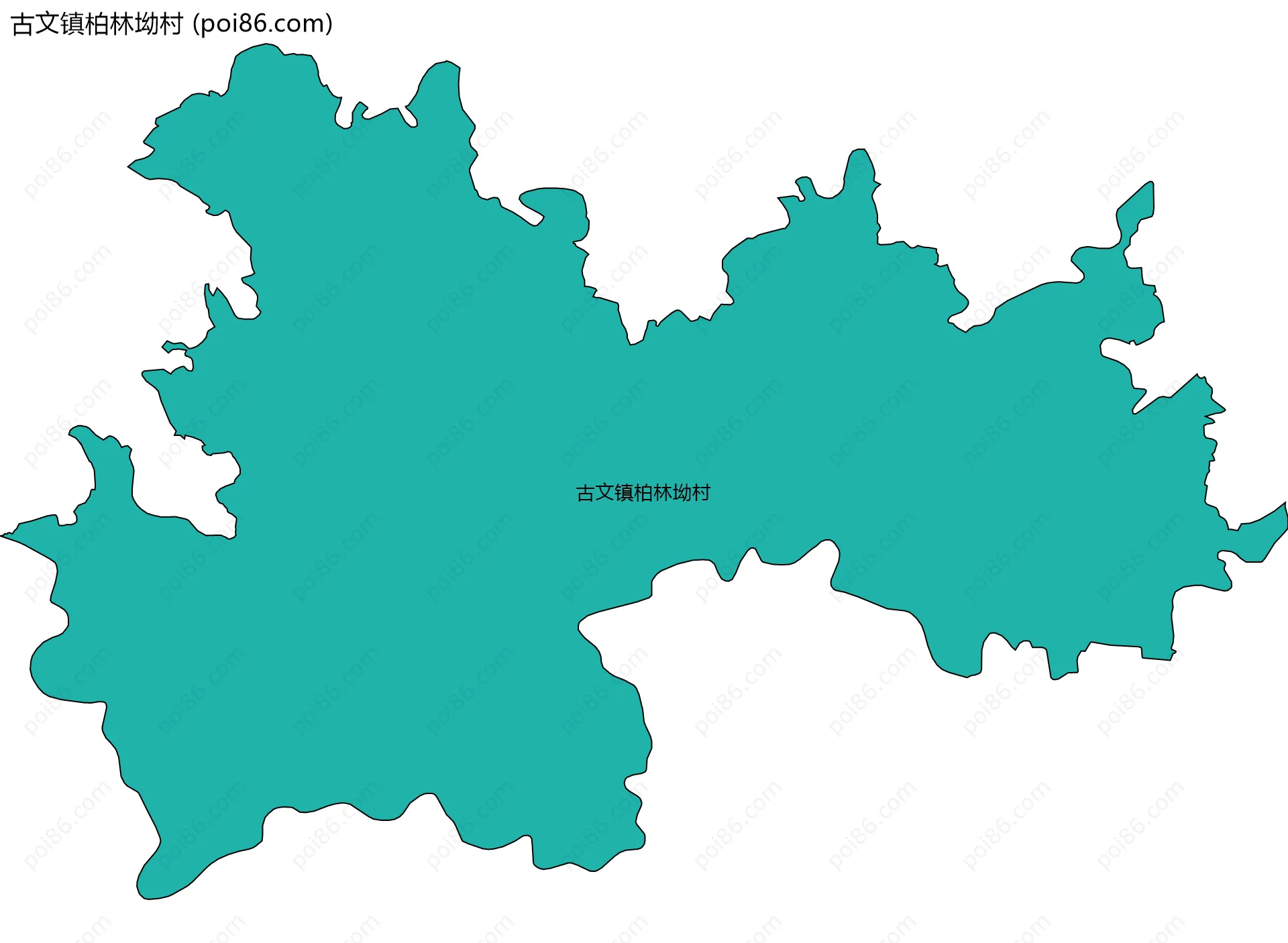 古文镇柏林坳村边界地图